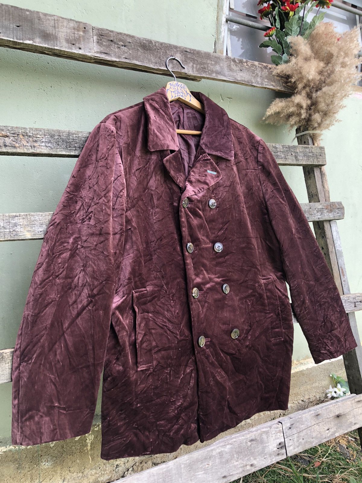 Japanese Brand × PPFM × Vintage Vintage PPFM Velvet Double Breasted Jacket Size US M / EU 48-50 / 2 - 2 Thumbnail