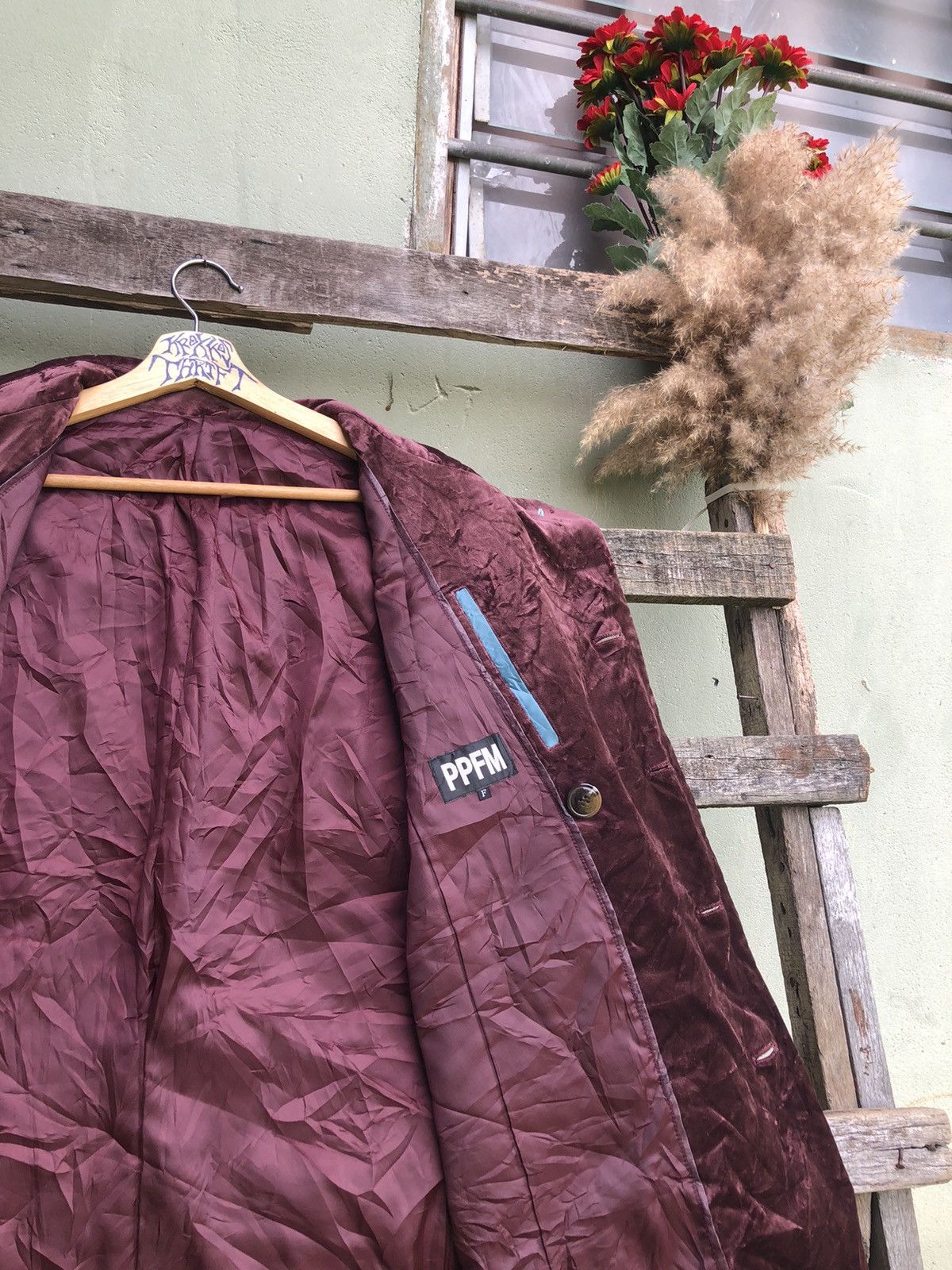 Japanese Brand × PPFM × Vintage Vintage PPFM Velvet Double Breasted Jacket Size US M / EU 48-50 / 2 - 5 Thumbnail
