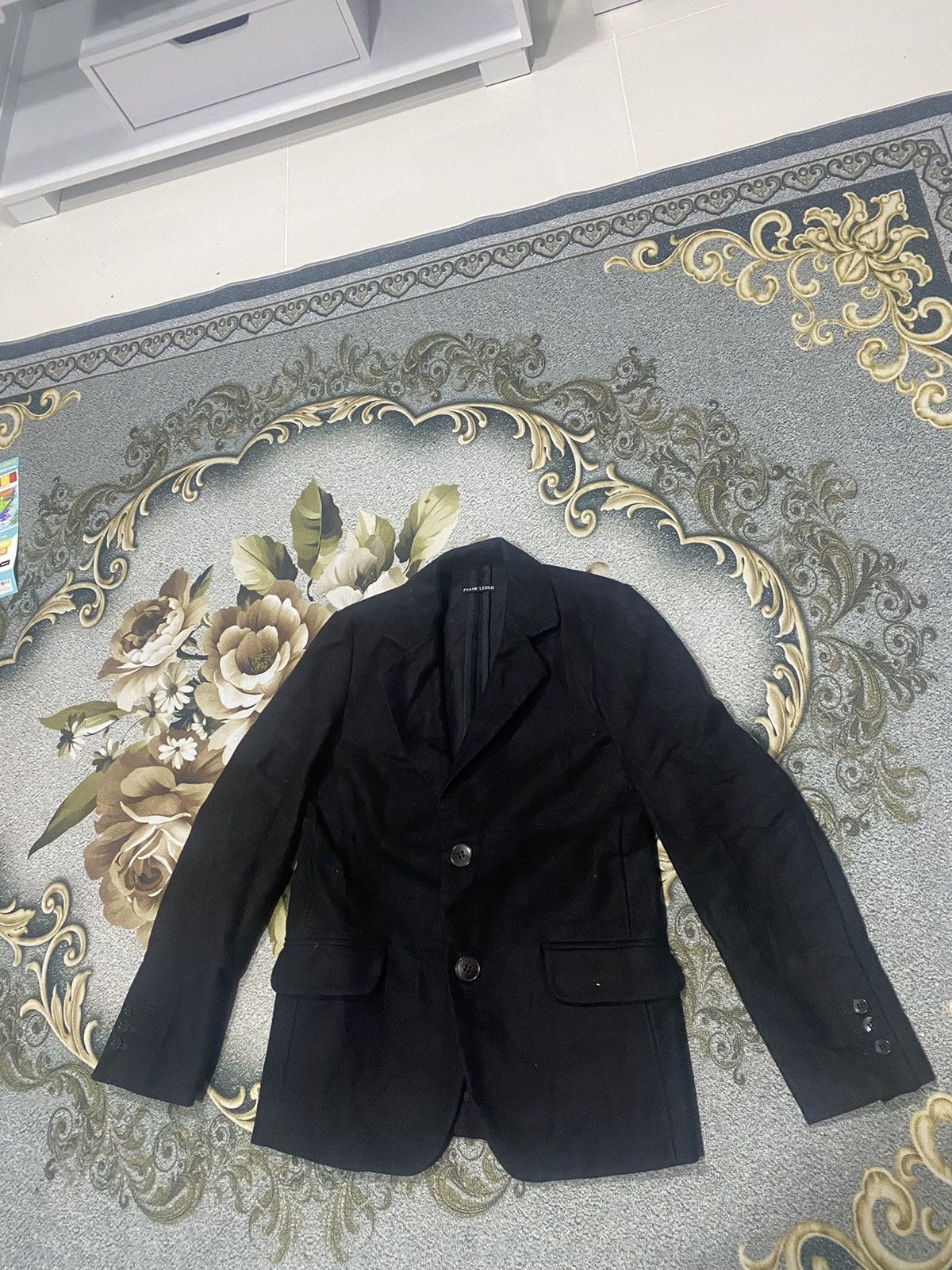 Frank Leder FRANK LEDER BLACK COTTON BLAZER XS Size 34S - 6 Thumbnail