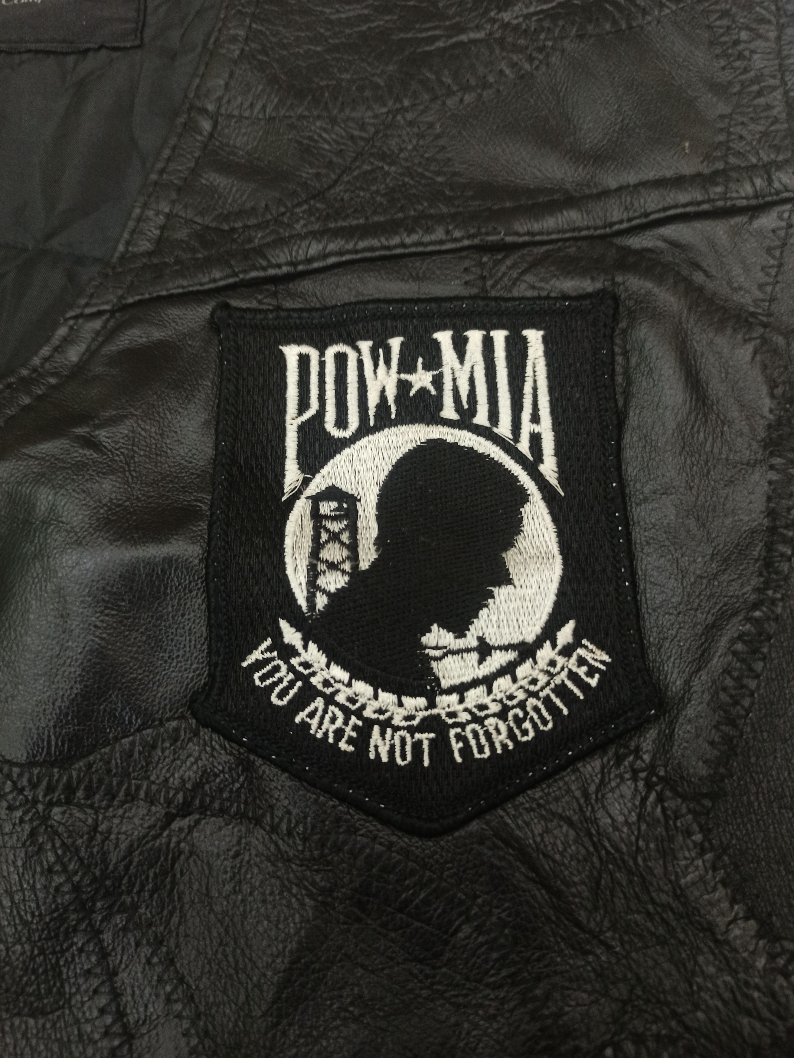 Leather × Vintage POW MIA U.S MARINES LEATHER VEST JACKET Size US M / EU 48-50 / 2 - 5 Thumbnail