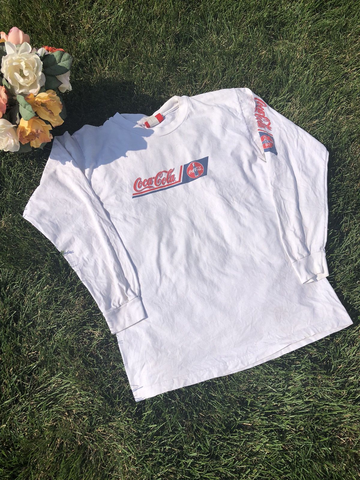 Coca Cola × Vintage Vintage Coca-Cola White Longsleeve Tee Size US M / EU 48-50 / 2 - 1 Thumbnail