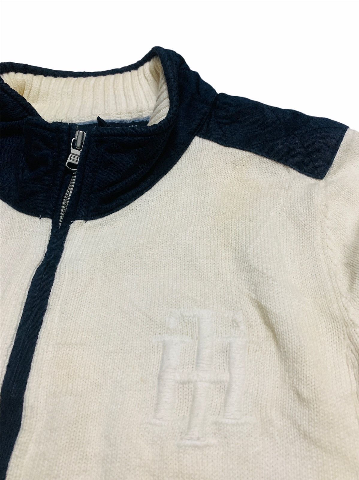 Aran Isles Knitwear × Tommy Hilfiger TOMMY HILFIGER KNITTED JACKET Size US L / EU 52-54 / 3 - 4 Thumbnail