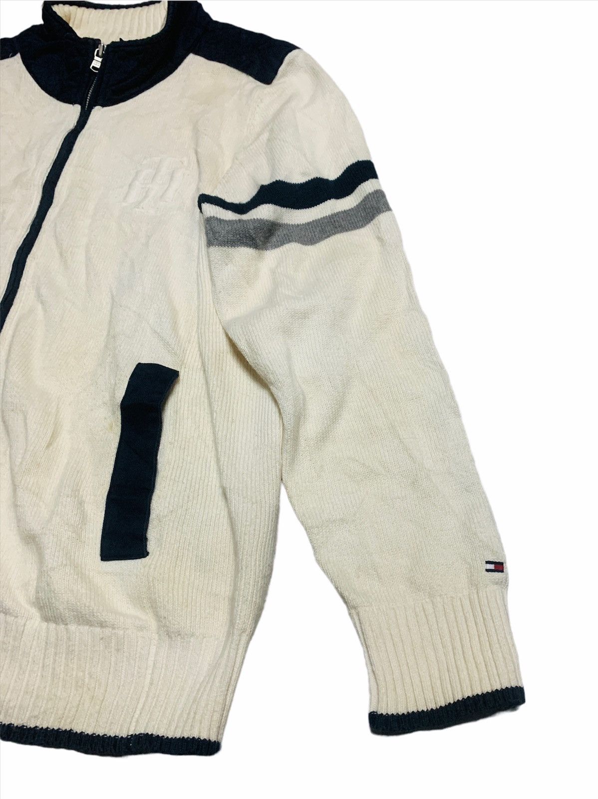 Aran Isles Knitwear × Tommy Hilfiger TOMMY HILFIGER KNITTED JACKET Size US L / EU 52-54 / 3 - 3 Thumbnail
