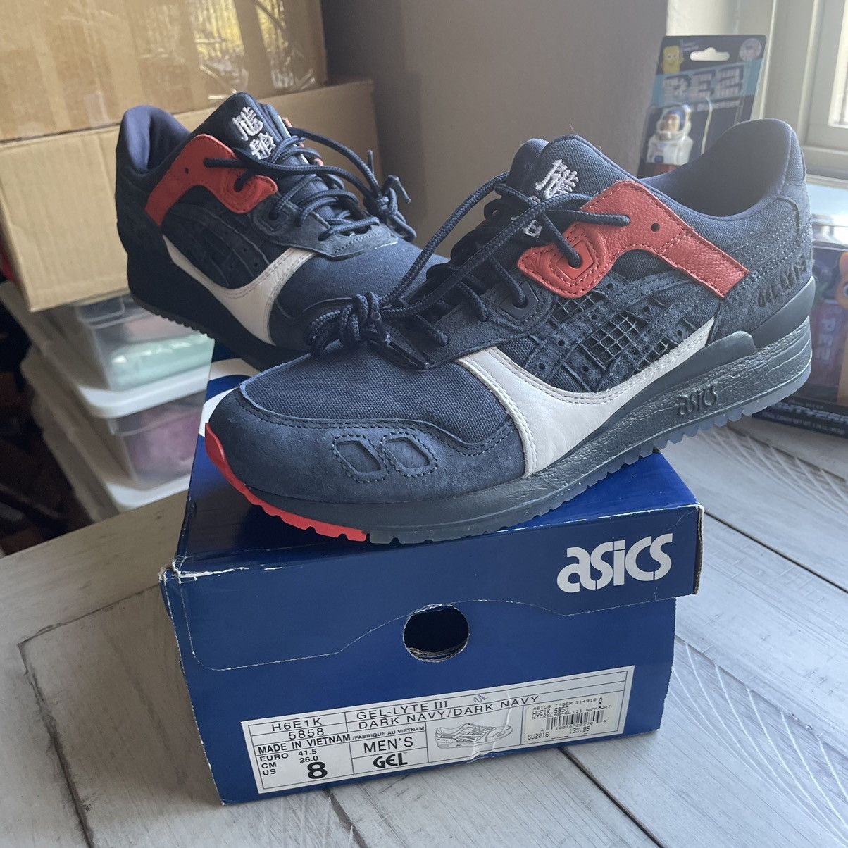 Asics × Indigo × Japanese Brand 2016 KiCKS LAB TOKYO GEL LYTE iii 3 HiKESHi HANTEN H6E1K5858 Size US 8 / EU 41 - 8 Thumbnail