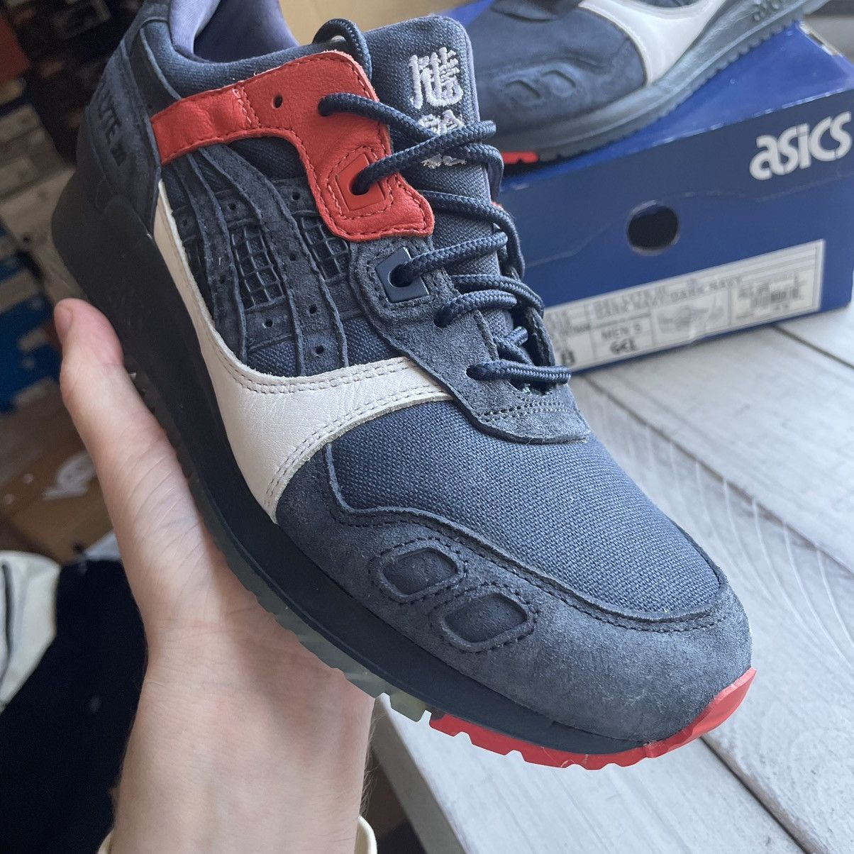 Asics × Indigo × Japanese Brand 2016 KiCKS LAB TOKYO GEL LYTE iii 3 HiKESHi HANTEN H6E1K5858 Size US 8 / EU 41 - 11 Thumbnail