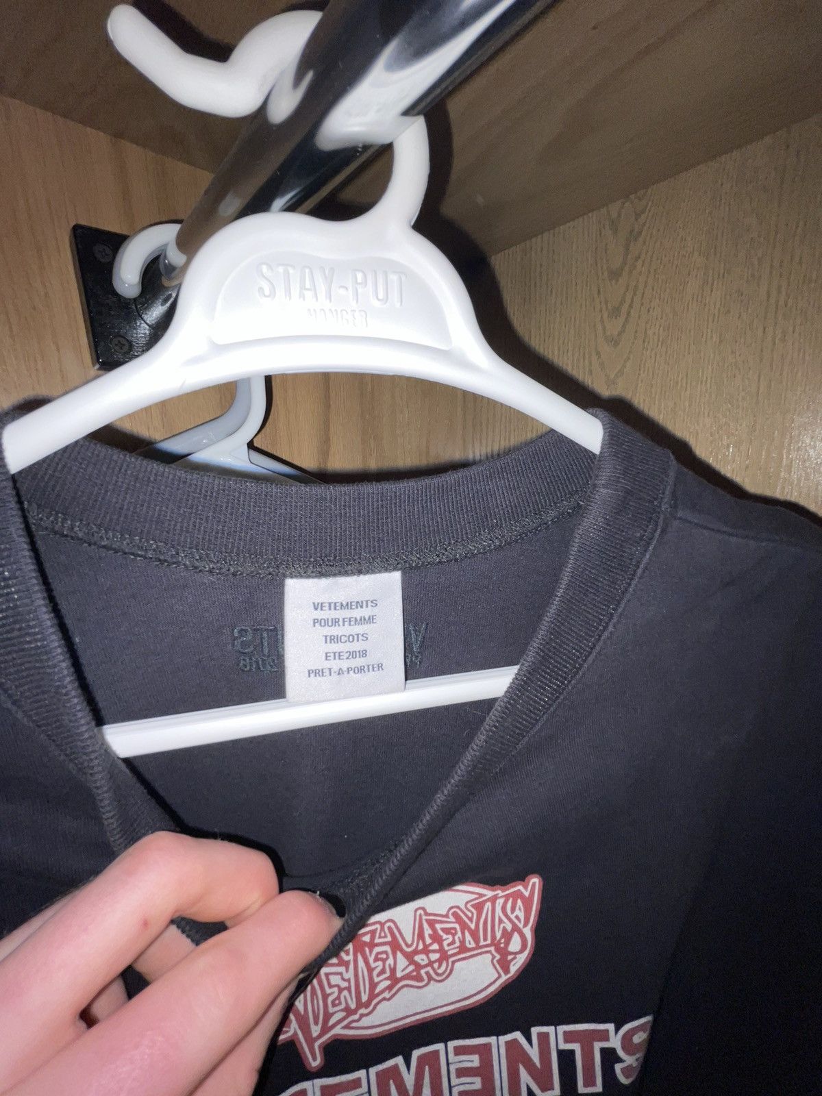 Vetements Vetements S/S 2018 Oversized SPLIT SIDE Graffiti T-Shirt Size US M / EU 48-50 / 2 - 2 Thumbnail