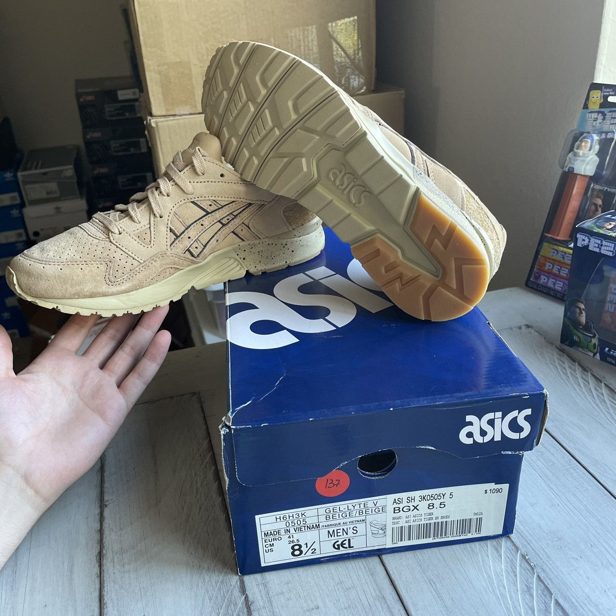 Asics 2015 MONKEYTiME GEL LYTE V 5 SAND LAYER BEiGE H6H3K0505 Size US 8.5 / EU 41-42 - 8 Thumbnail