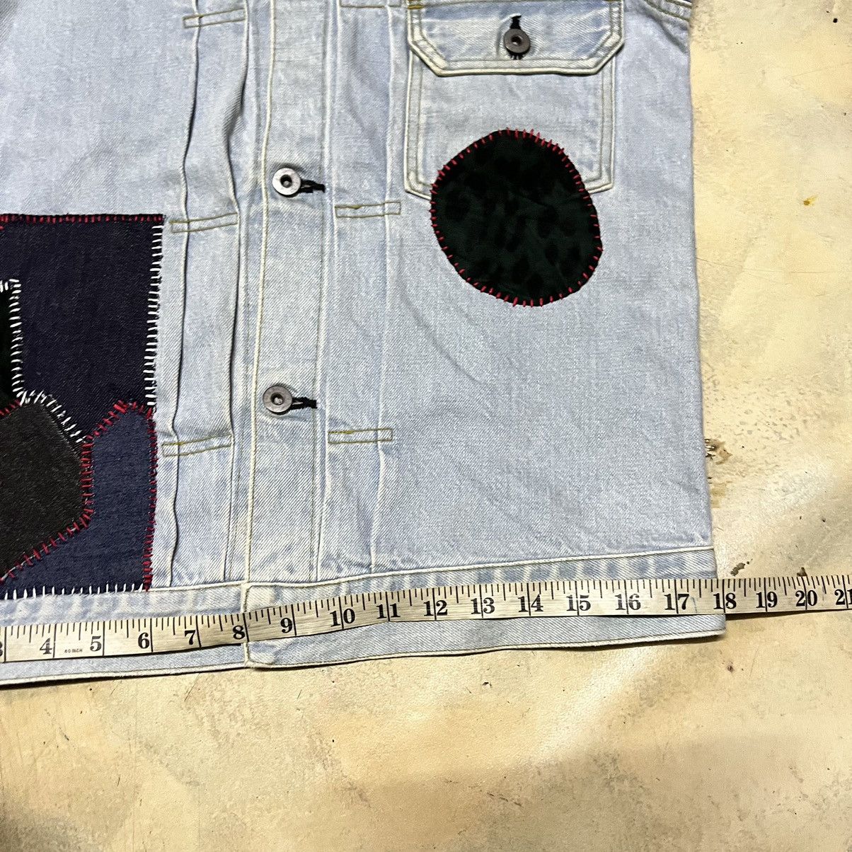 Japanese Brand Denim Jacket Rework Patchwork Size US M / EU 48-50 / 2 - 14 Thumbnail