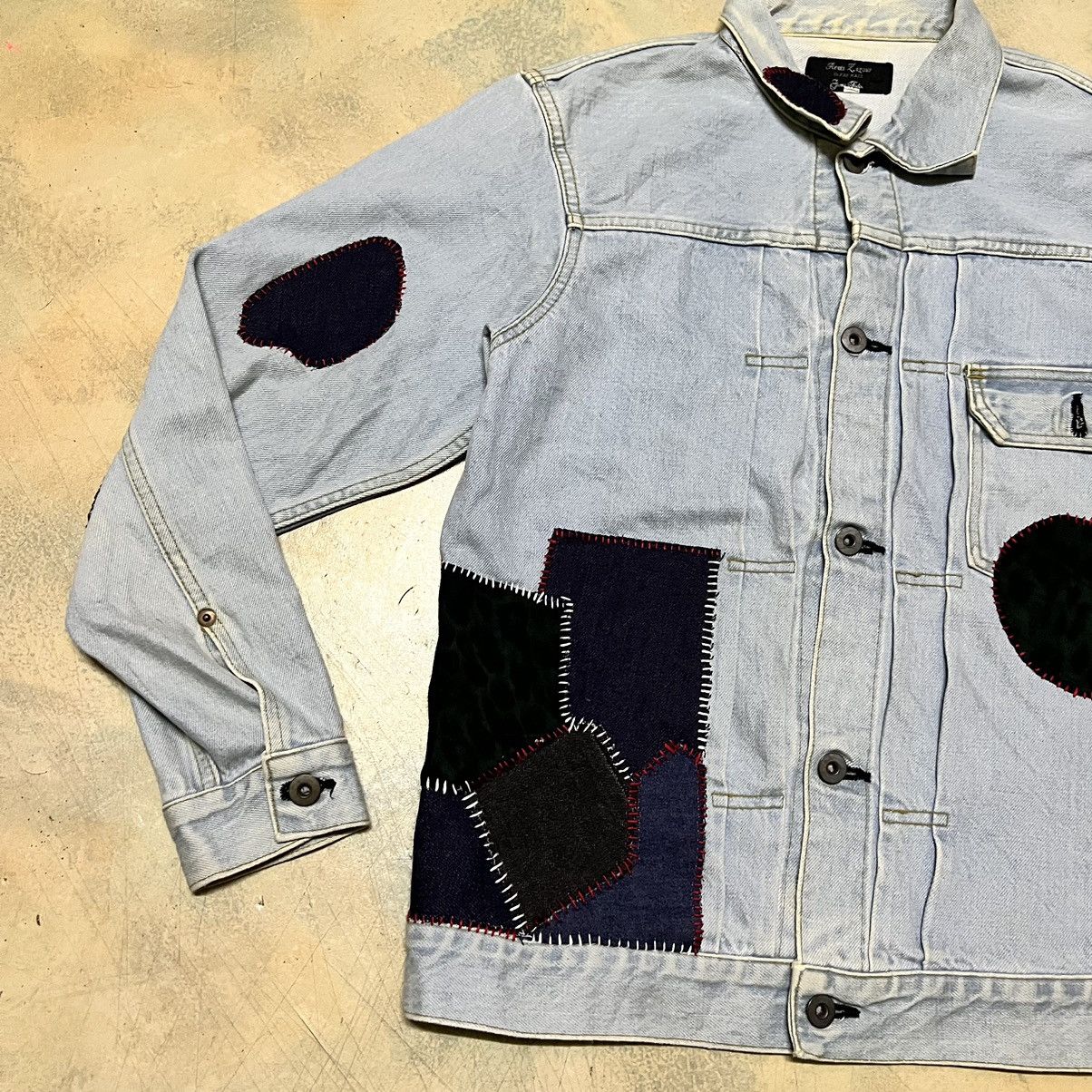 Japanese Brand Denim Jacket Rework Patchwork Size US M / EU 48-50 / 2 - 5 Thumbnail