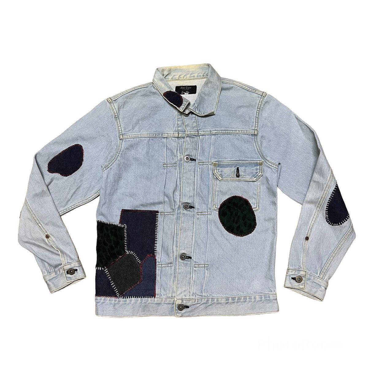 Japanese Brand Denim Jacket Rework Patchwork Size US M / EU 48-50 / 2 - 1 Thumbnail