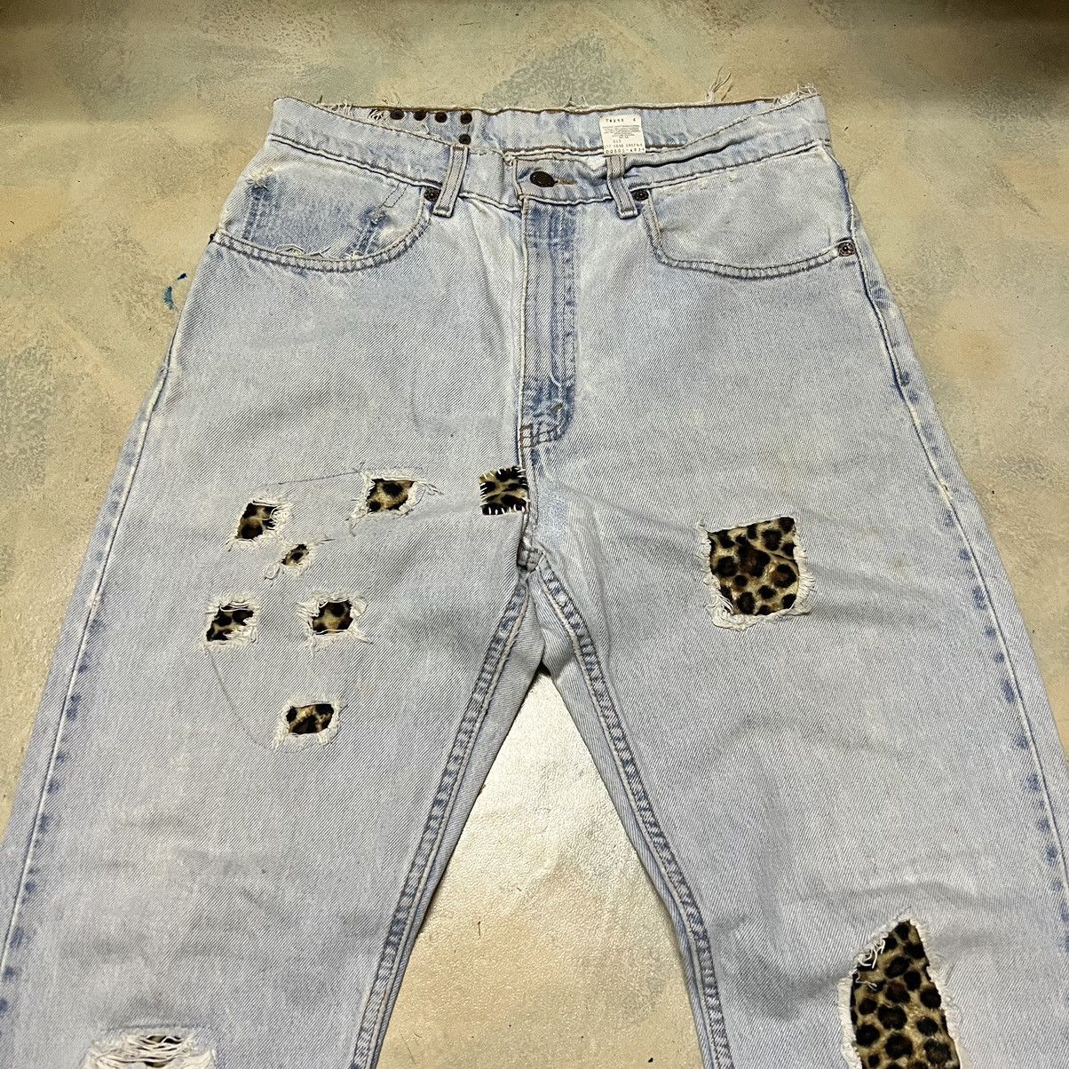Levi's Levis Custom Rework Patchwork Denim Jeans Size US 31 - 3 Thumbnail