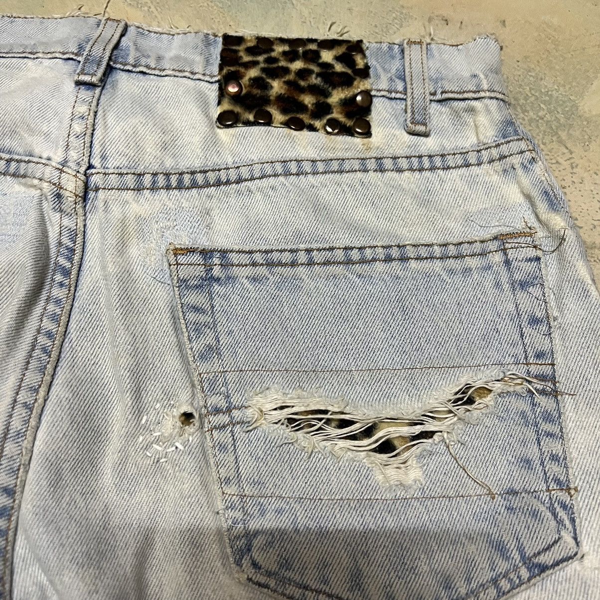 Levi's Levis Custom Rework Patchwork Denim Jeans Size US 31 - 21 Thumbnail