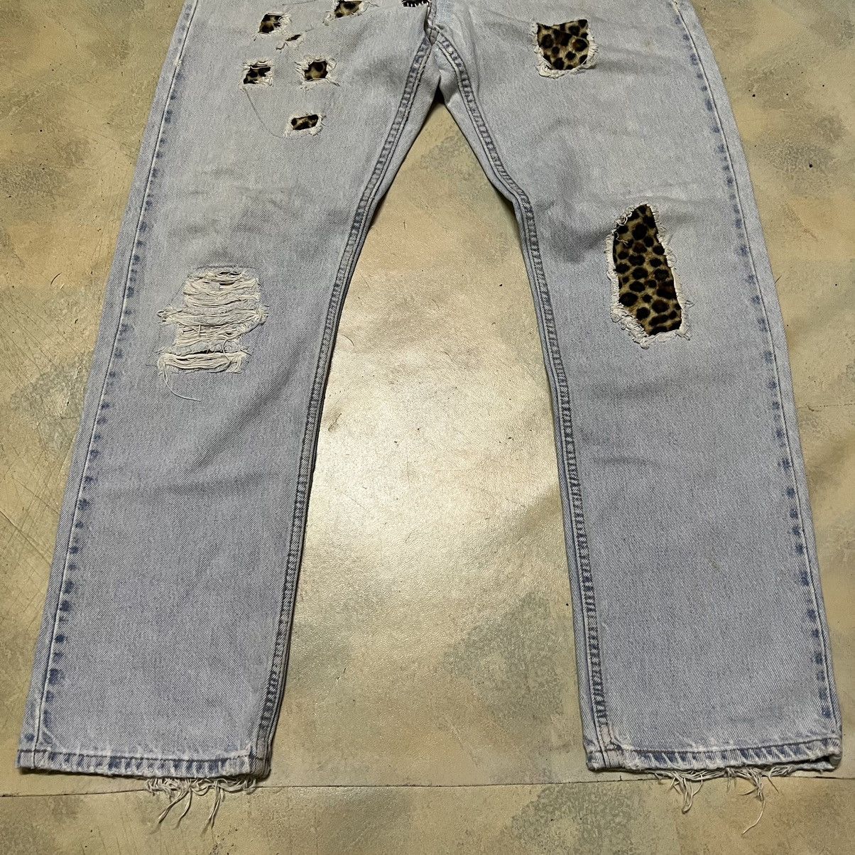Levi's Levis Custom Rework Patchwork Denim Jeans Size US 31 - 5 Thumbnail