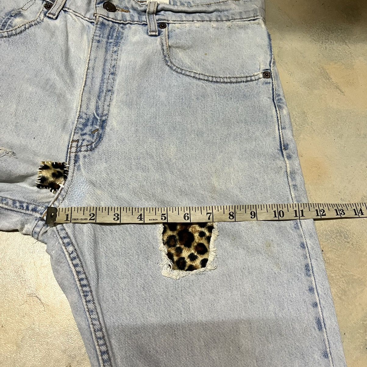 Levi's Levis Custom Rework Patchwork Denim Jeans Size US 31 - 15 Thumbnail