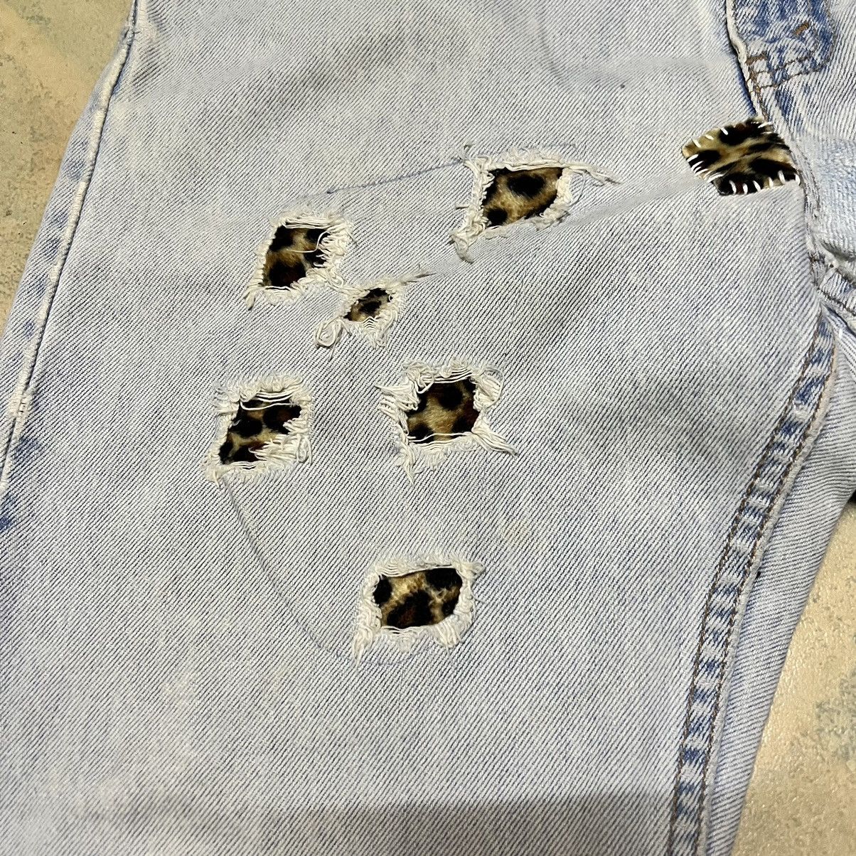 Levi's Levis Custom Rework Patchwork Denim Jeans Size US 31 - 7 Thumbnail