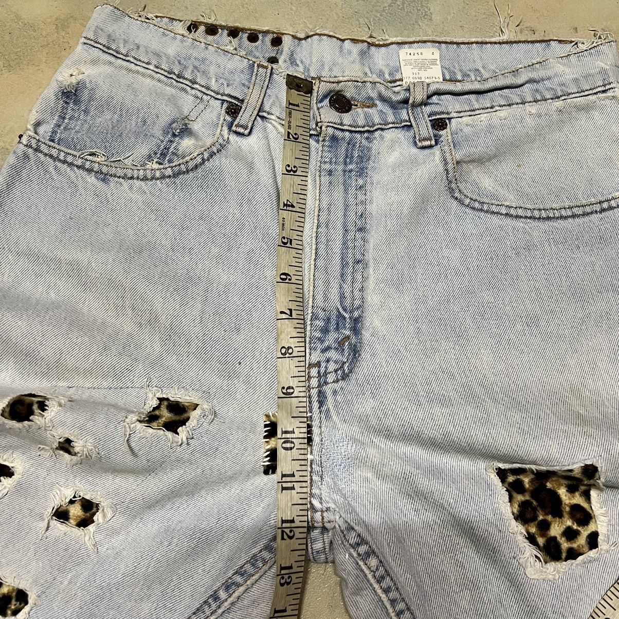 Levi's Levis Custom Rework Patchwork Denim Jeans Size US 31 - 14 Thumbnail