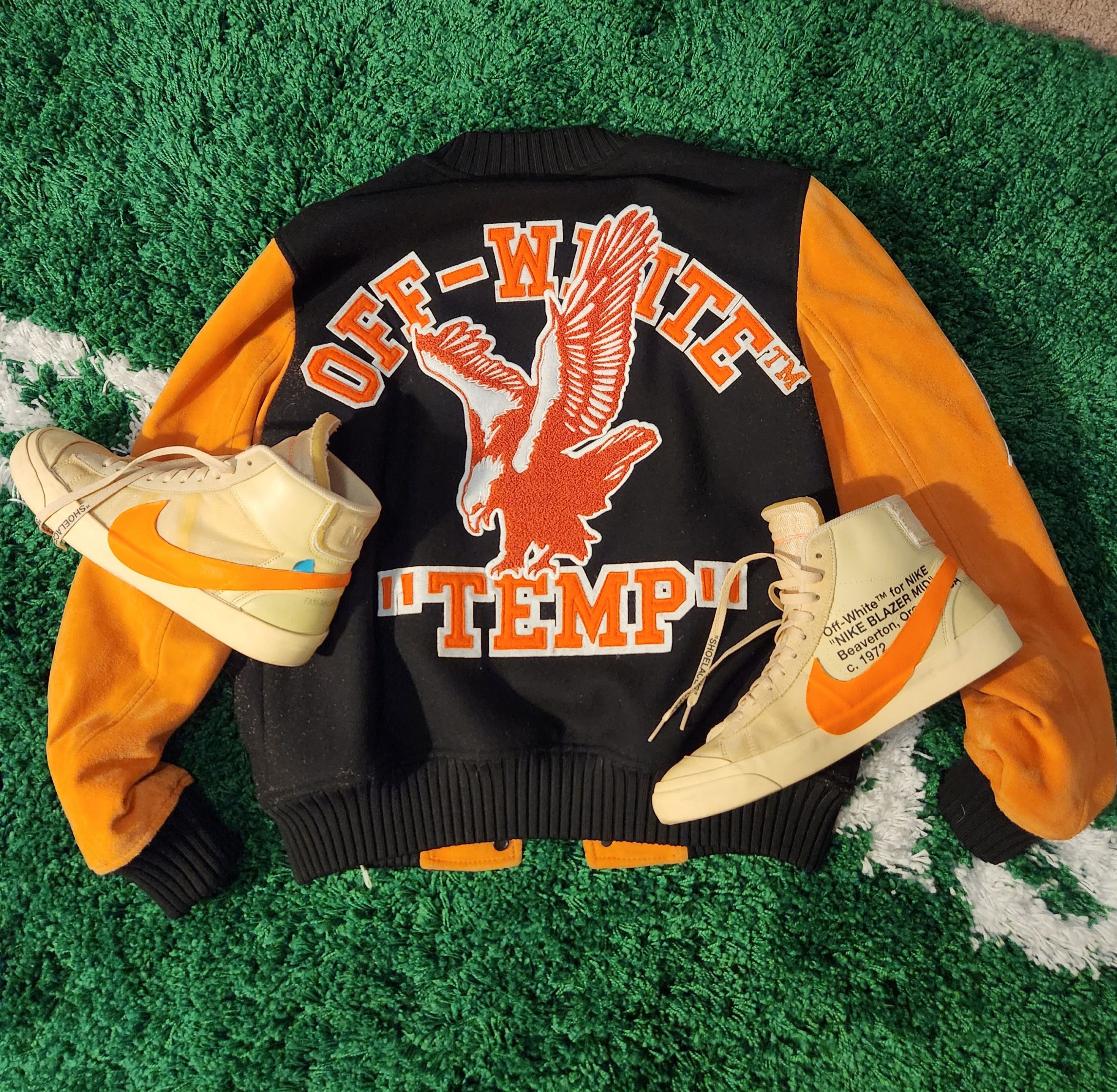 Orange off white jacket hotsell