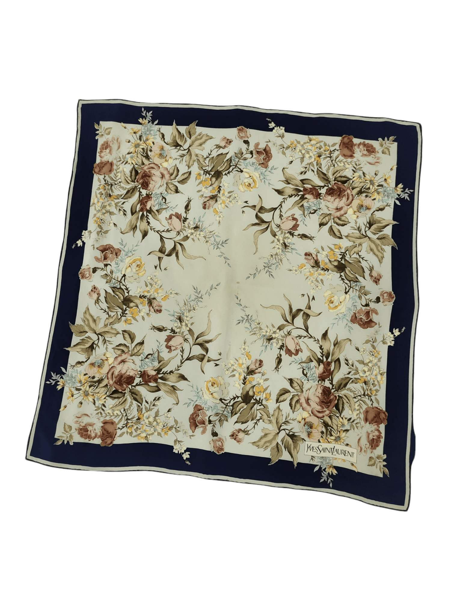 Designer × Vintage × Yves Saint Laurent Floral Yves Saint Laurent Scarf Size ONE SIZE - 1 Thumbnail