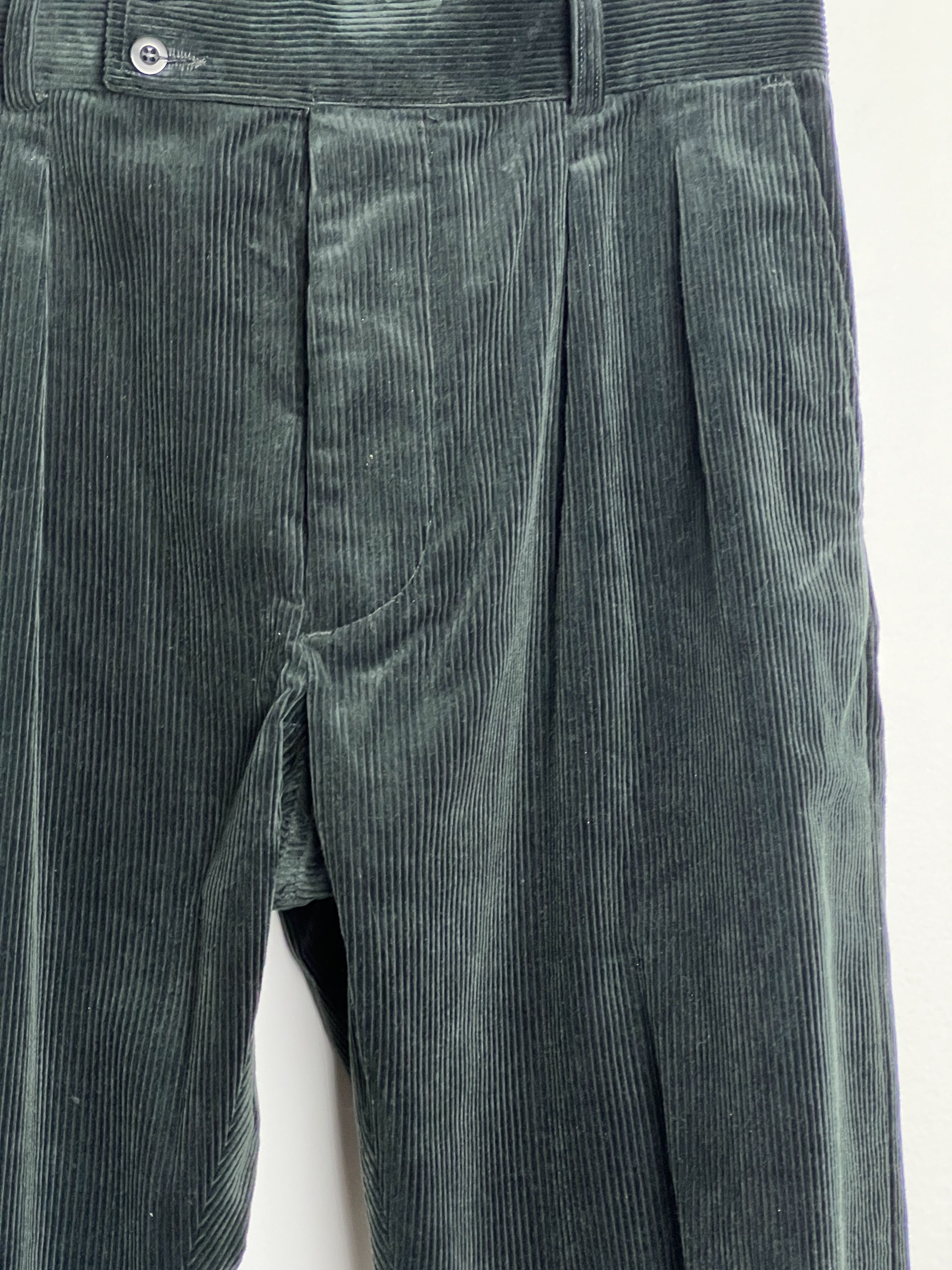 *A VONTADE Black Corduroy Pleated Trousers Size US 32 / EU 48 - 3 Thumbnail