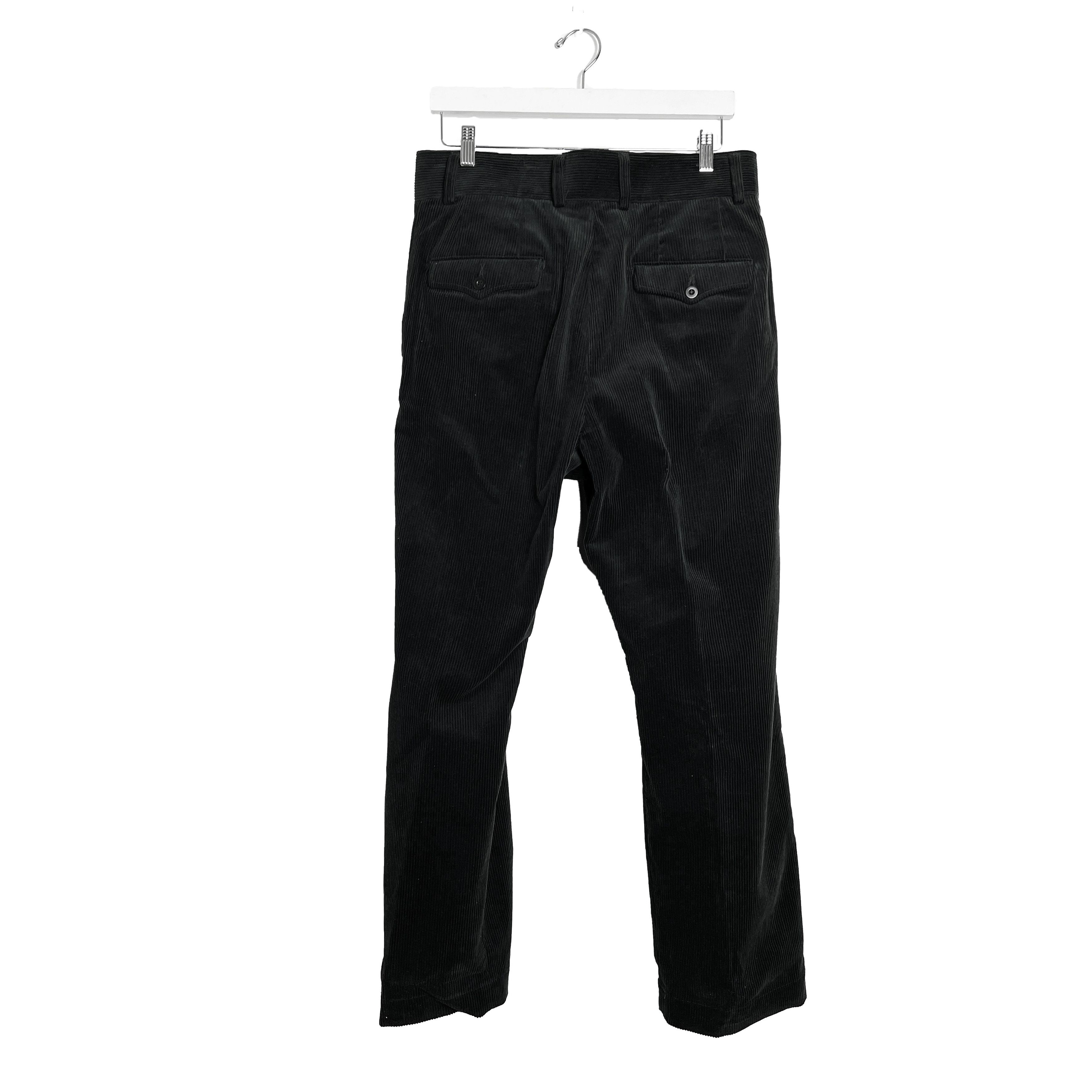 *A VONTADE Black Corduroy Pleated Trousers Size US 32 / EU 48 - 2 Thumbnail