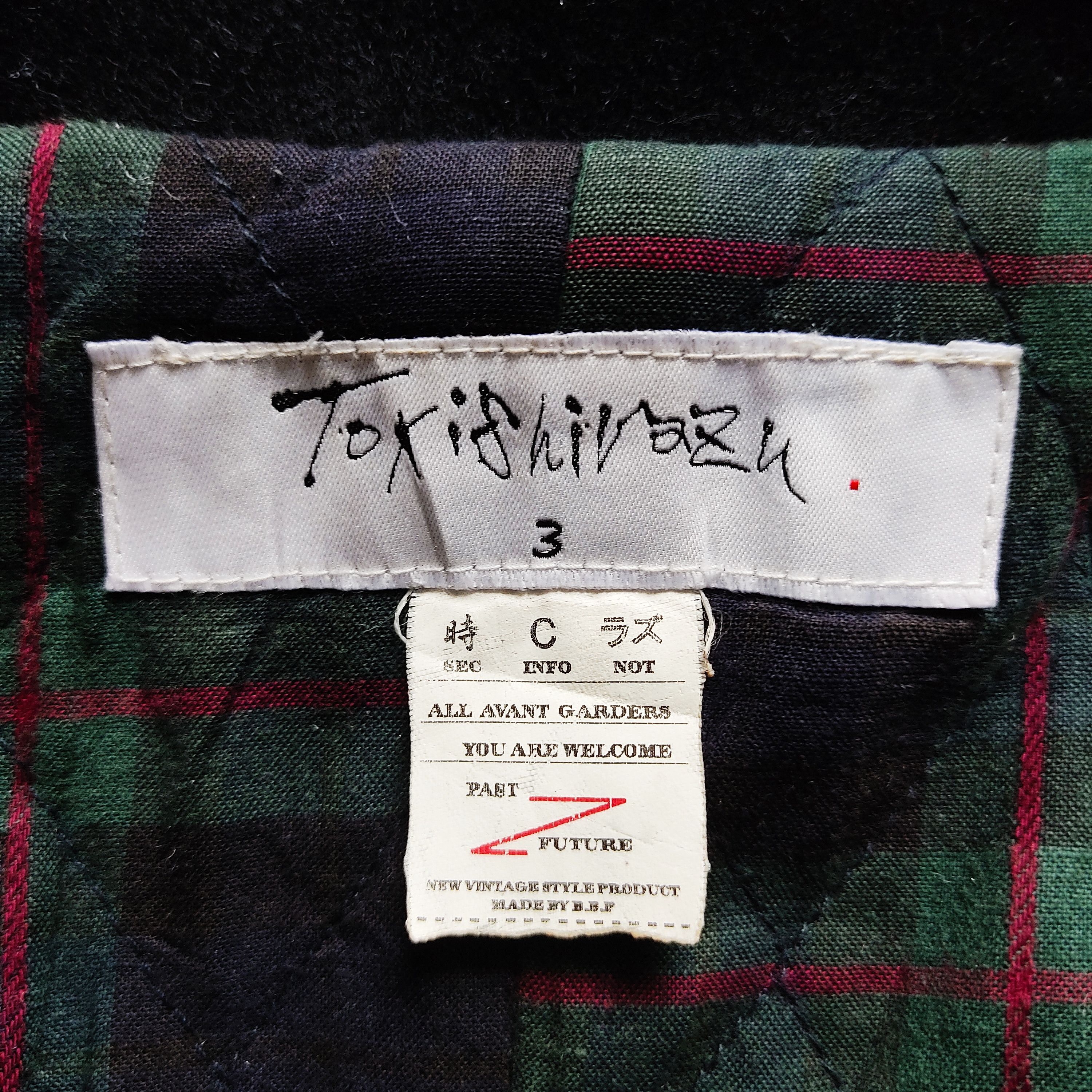 Japanese Brand TOKISHIRAZU Half Leather Wool Plaid Lined Jacket Size US M / EU 48-50 / 2 - 6 Thumbnail