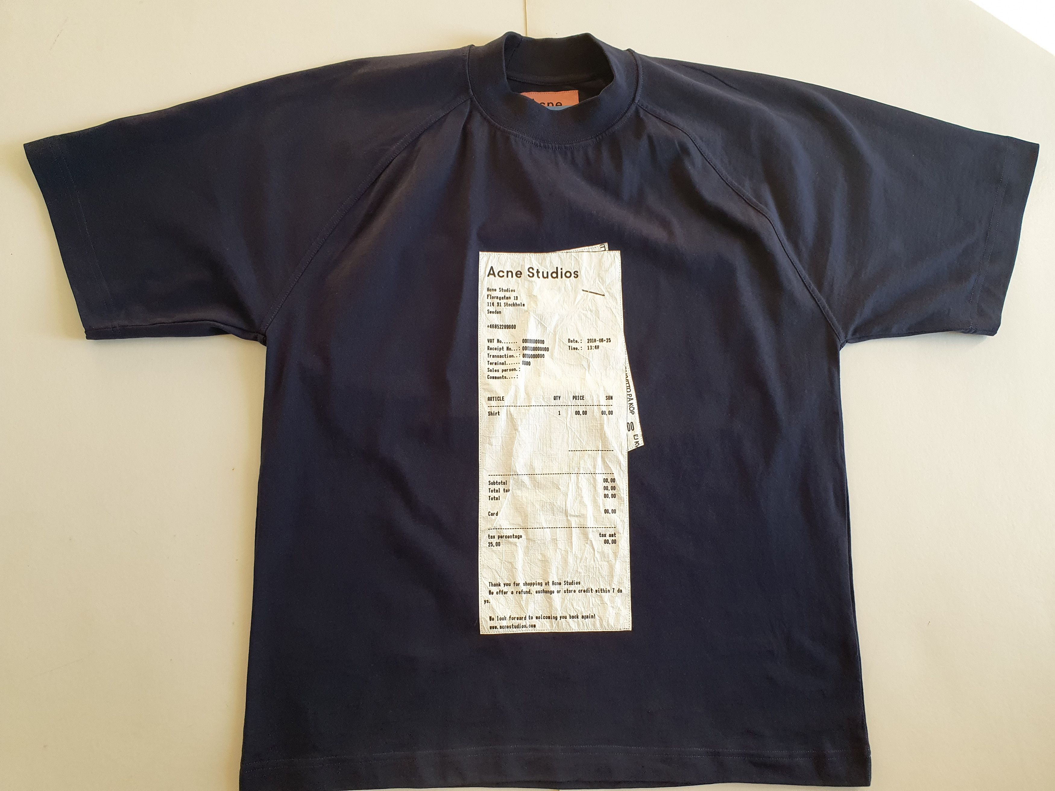 Acne Studios Acne Studios Bla Konst Receipt t-shirt | Grailed