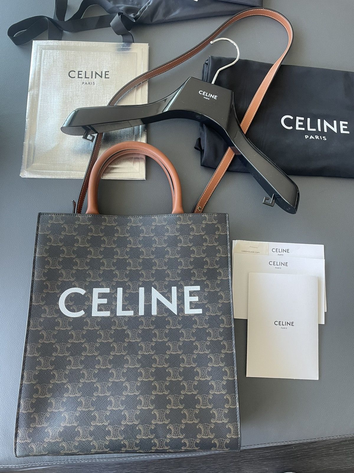 Celine × Hedi Slimane Iconic Runway Limited Edition Brand New Triomphe Cabas Tote Size ONE SIZE - 1 Thumbnail