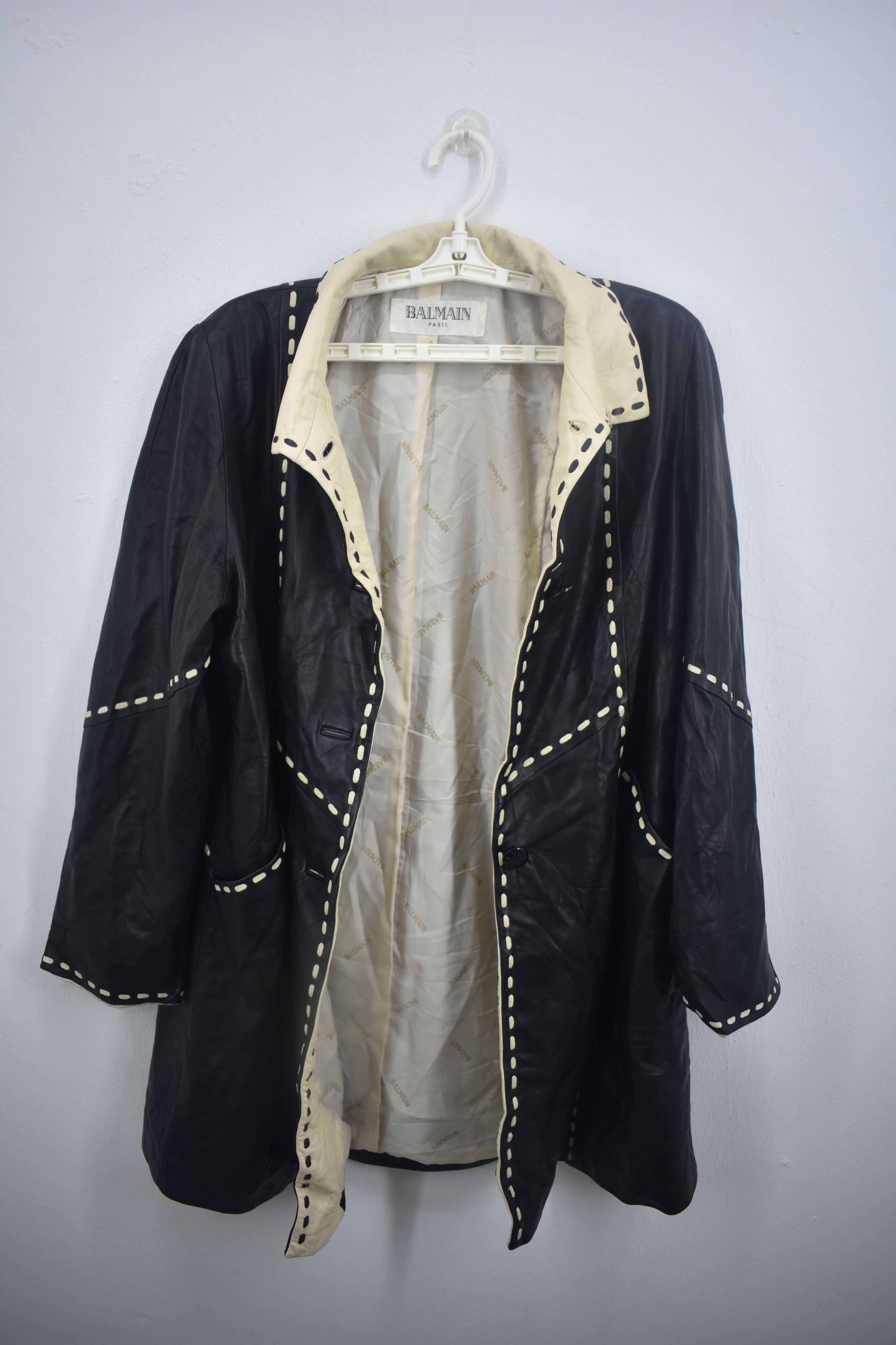 Balmain × Pierre Balmain × Vintage A045 VINTAGE BALMAIN LEATHER JACKET Size US M / EU 48-50 / 2 - 6 Thumbnail