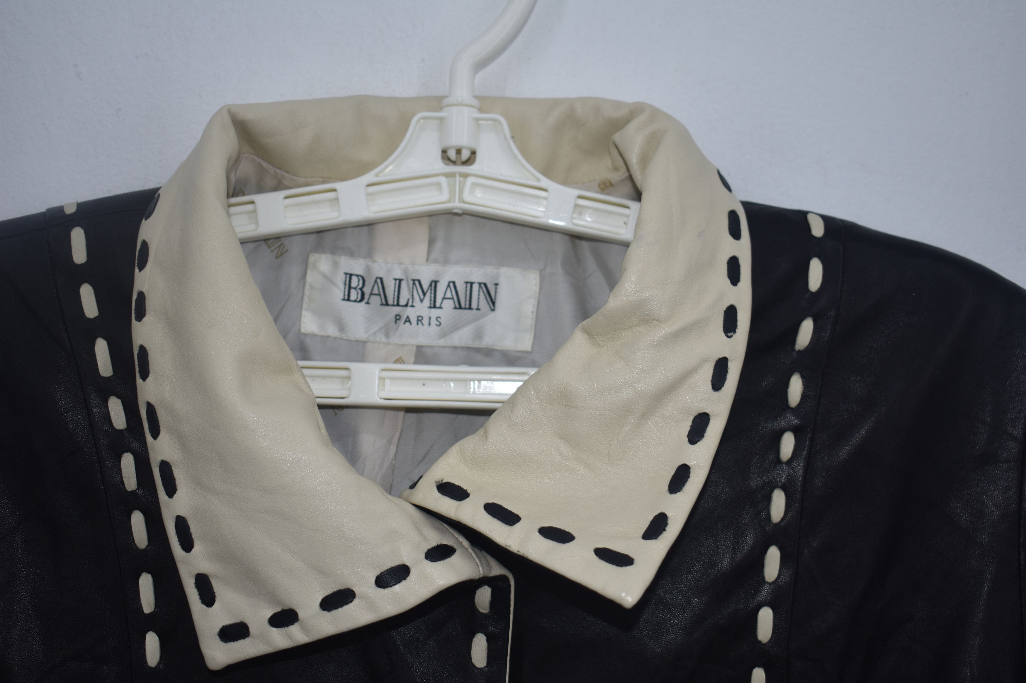 Balmain × Pierre Balmain × Vintage A045 VINTAGE BALMAIN LEATHER JACKET Size US M / EU 48-50 / 2 - 2 Thumbnail