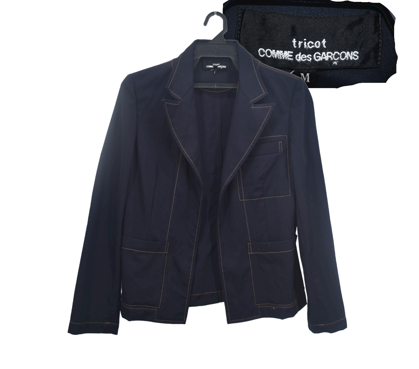 Japanese Brand × Rei Kawakubo × Tricot Comme des Garcons A046 VINTAGE COMME DES GARCONS CASUAL COAT Size M / US 6-8 / IT 42-44 - 1 Thumbnail