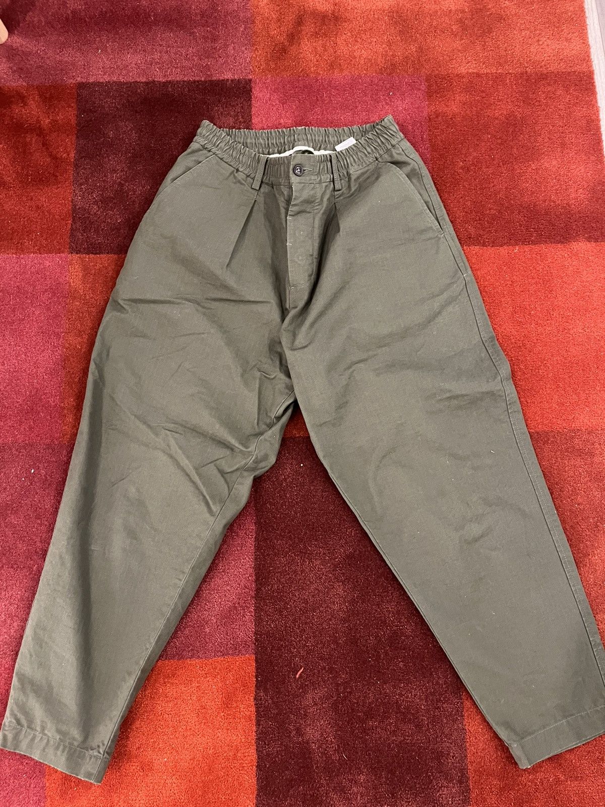 Universal Works Universal Works Pleated Track Pant in Olive Tweed Size US 28 / EU 44 - 1 Thumbnail