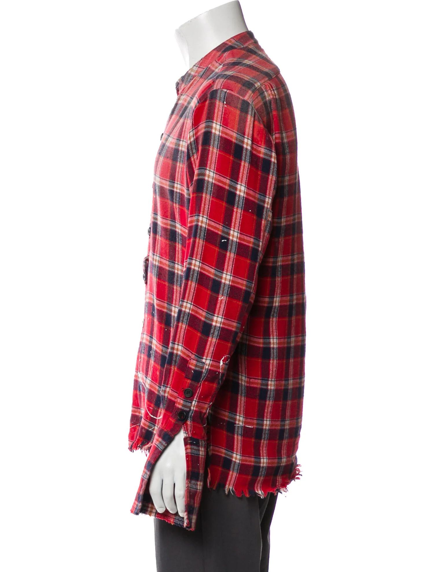 Greg Lauren Greg Lauren Beach faded flannel w/ paint Size US M / EU 48-50 / 2 - 3 Thumbnail
