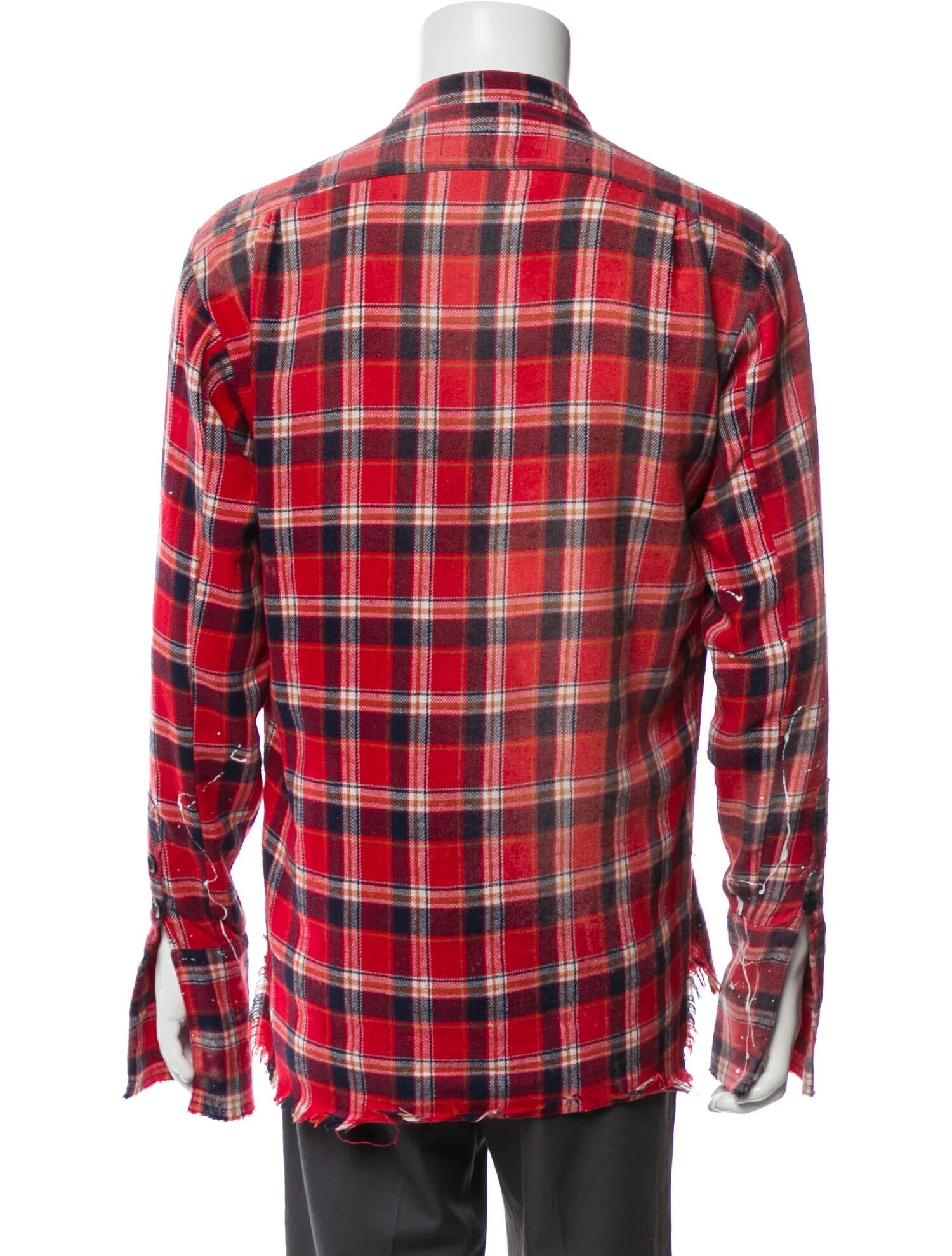 Greg Lauren Greg Lauren Beach faded flannel w/ paint Size US M / EU 48-50 / 2 - 4 Thumbnail