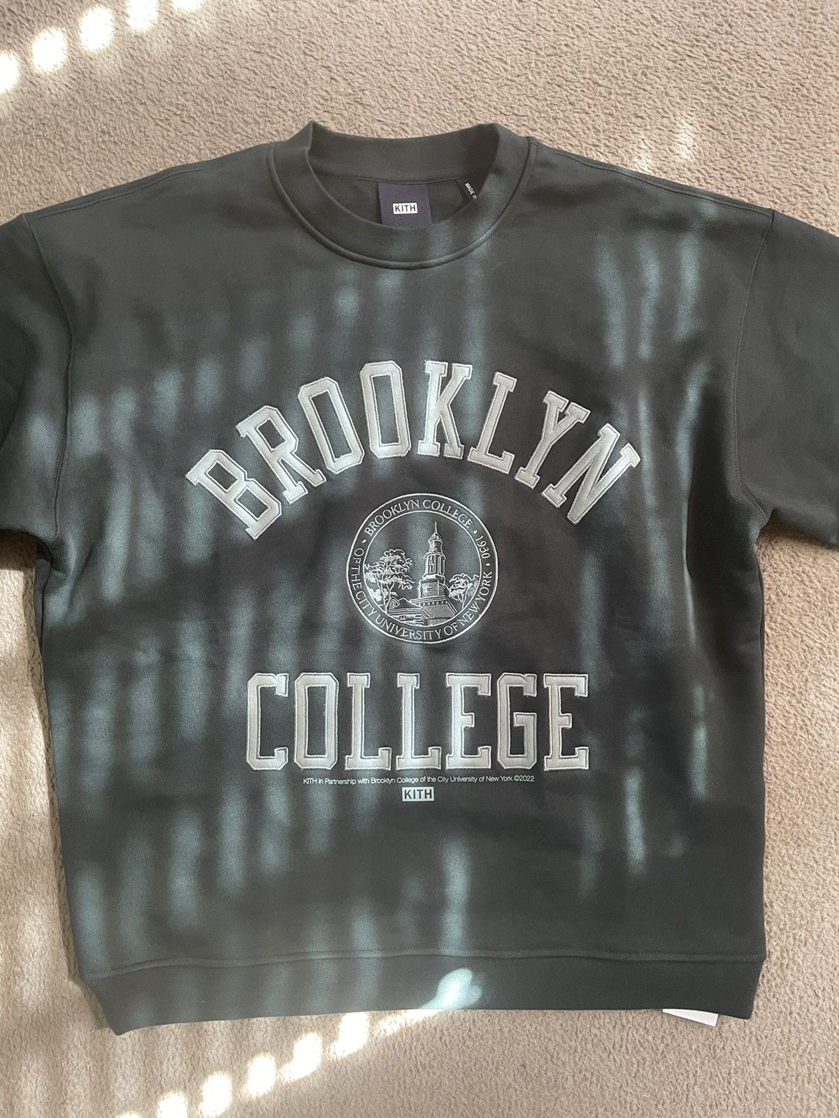 KITH×RUSSELL brooklyn college crewneck M