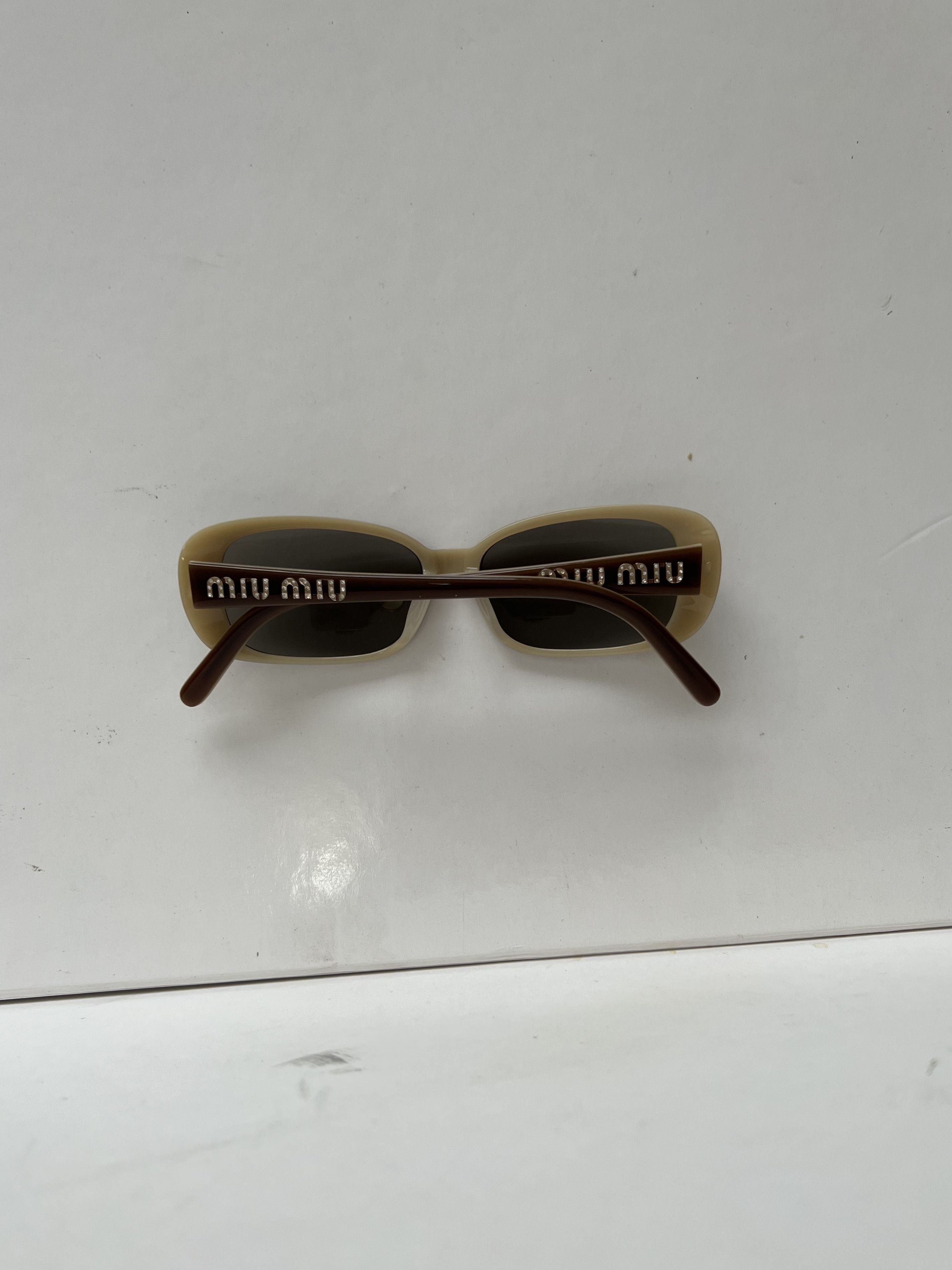 Miu Miu Miu Miu Ombre Light Brown Swarovski Rhinestones Sunglasses Size ONE SIZE - 2 Thumbnail