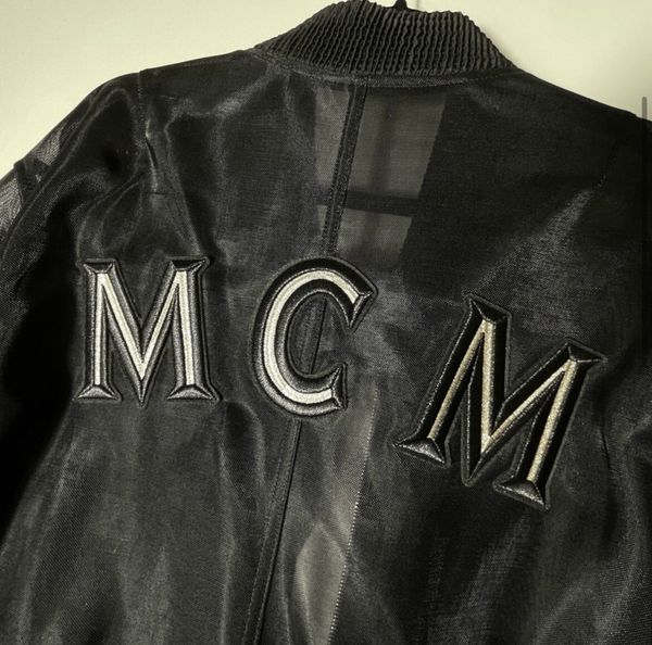 MCM Cubic Monogram Bomber Jacket in Black for Men