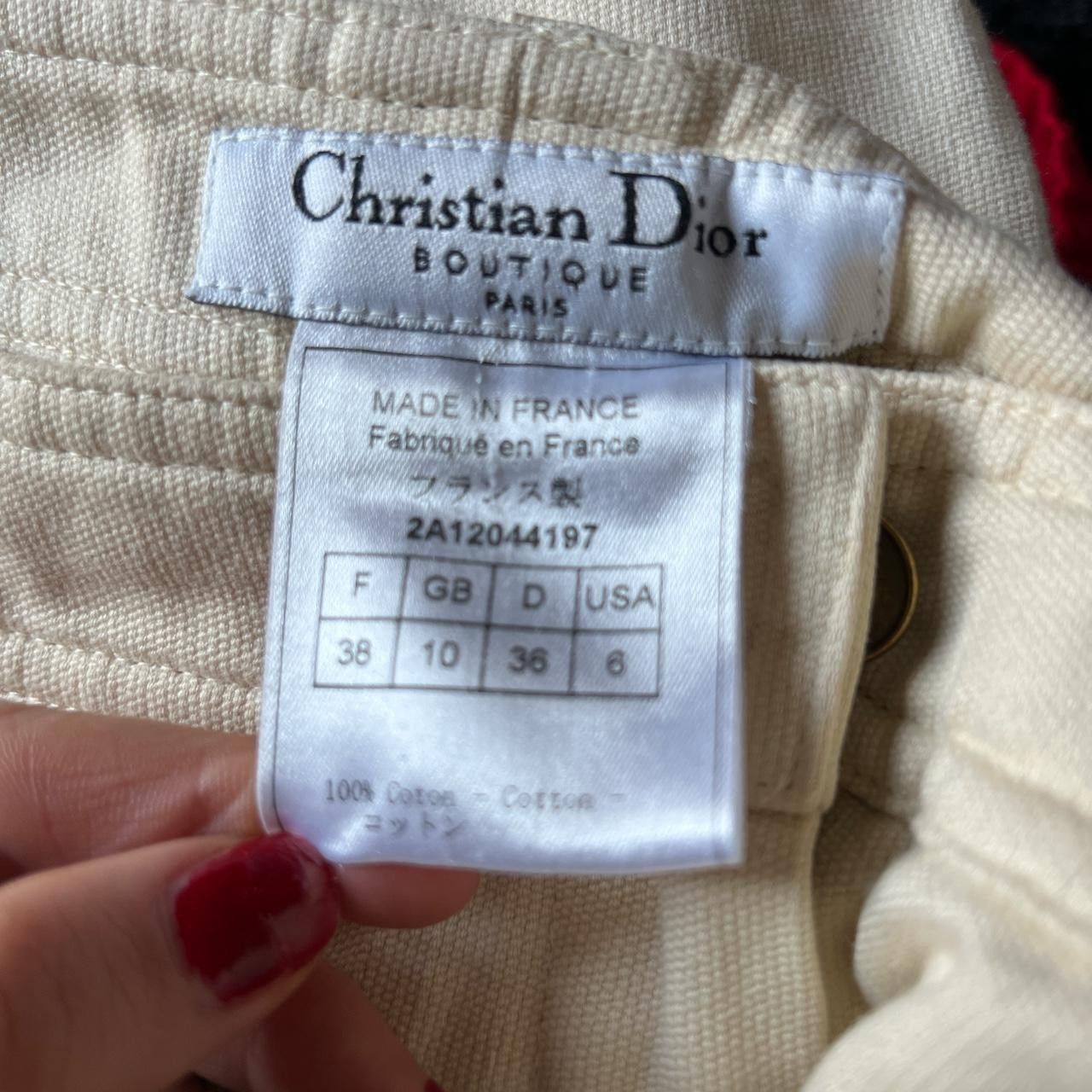 Dior Dior vintage cream pants Size 26" / US 2 / IT 38 - 4 Thumbnail