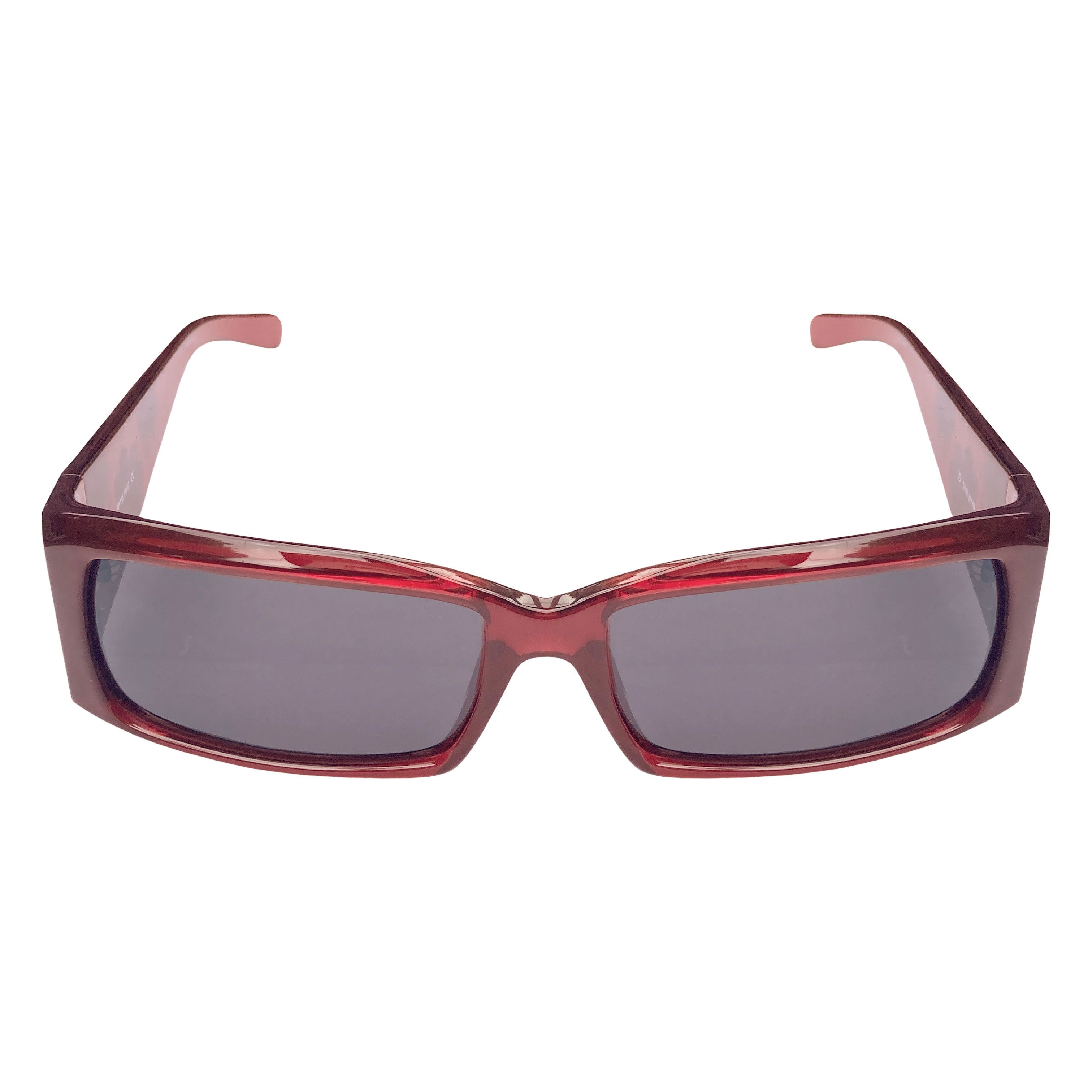 Miu Miu Burgundy Chunky Mirror Leaf Logo