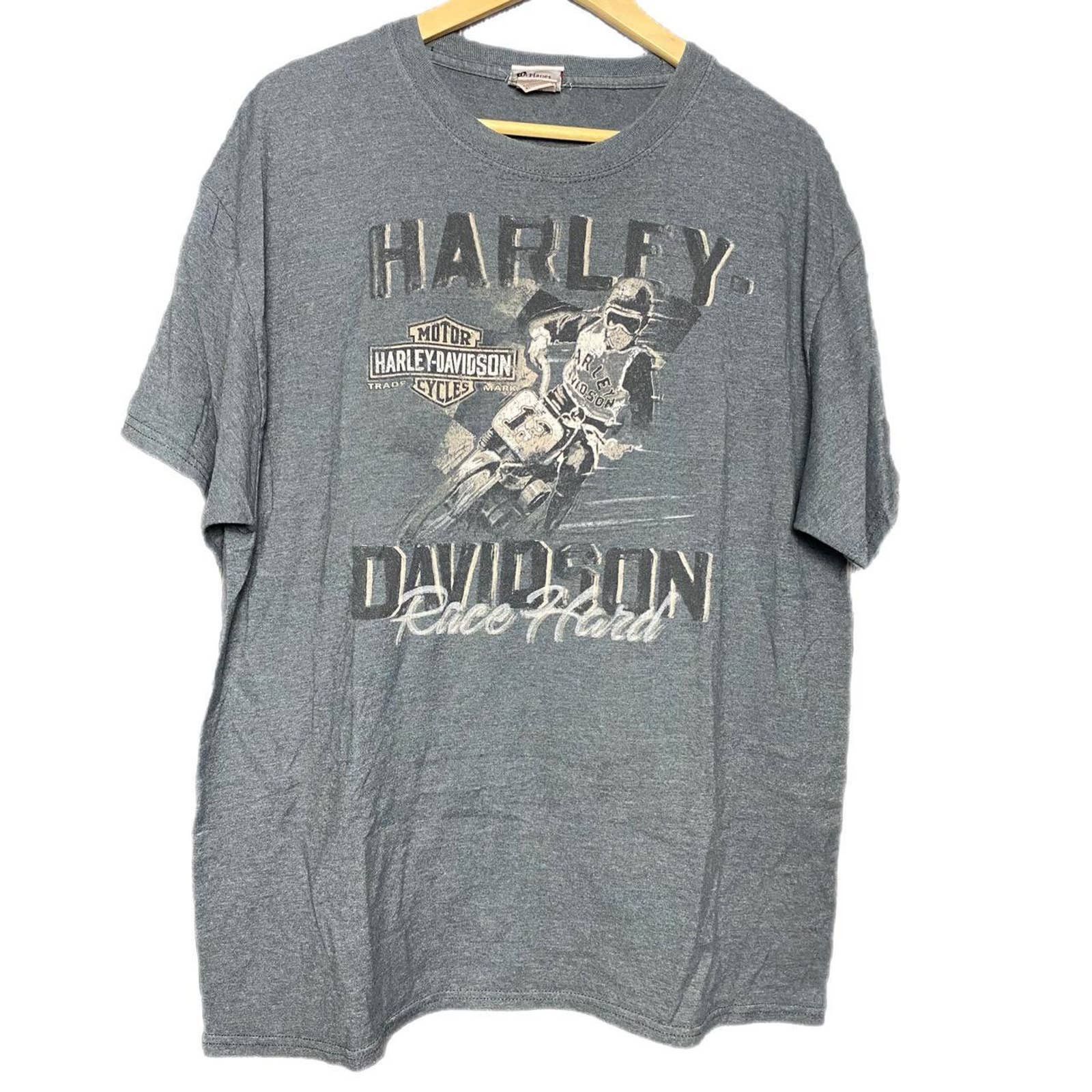 T-shirt Vintage Harley-Davidson Femme XL - Manches Longues, Blanc, Coton, Y2K