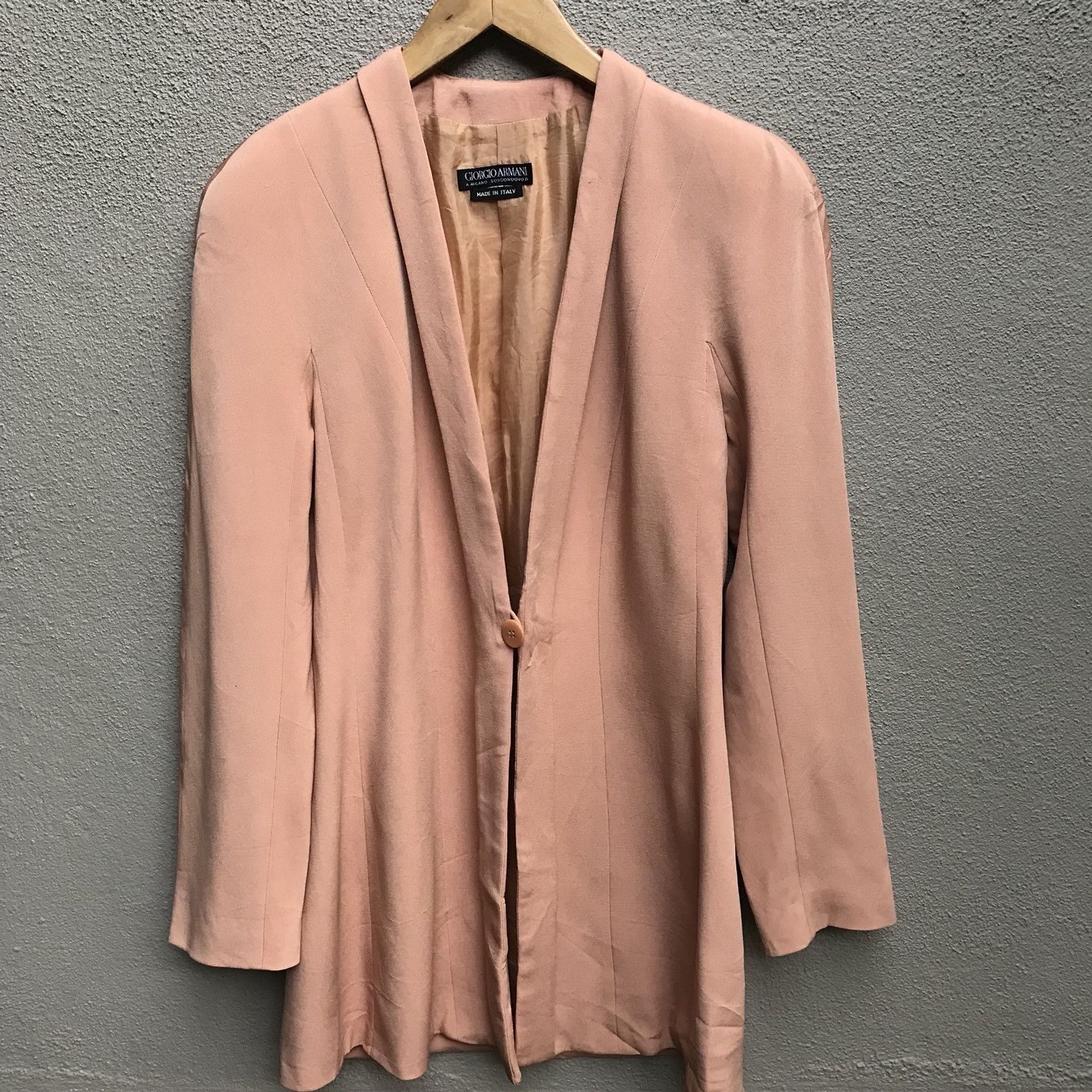 Giorgio Armani GIORGIO ARMANI Italy Long Coat Peach Size M / US 6-8 / IT 42-44 - 2 Thumbnail