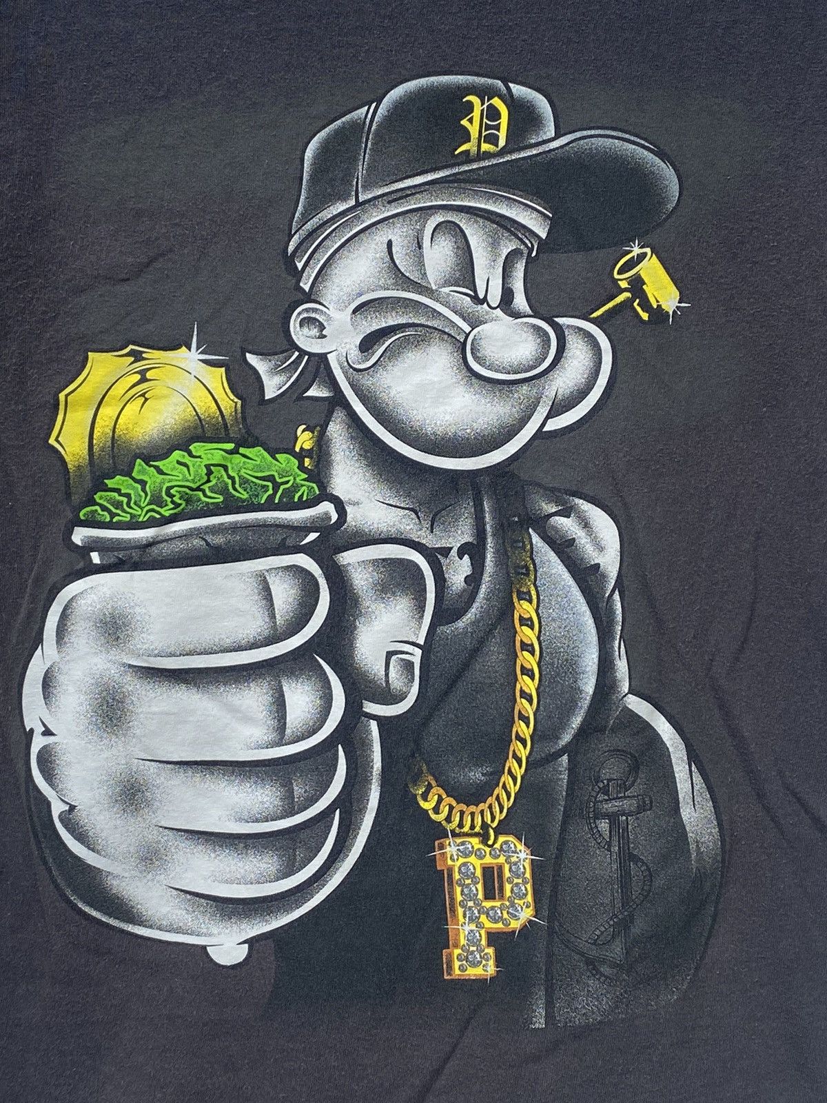 Cartoon Network × Vintage 90s Popeye Overprint Tee Size US S / EU 44-46 / 1 - 2 Thumbnail