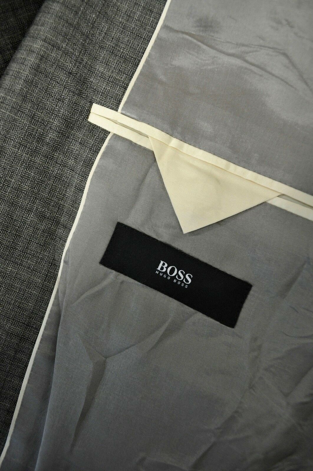 Hugo Boss HUGO BOSS Textured Check 100% Wool Blazer 40 UK Grey Jacket Size 40R - 8 Thumbnail