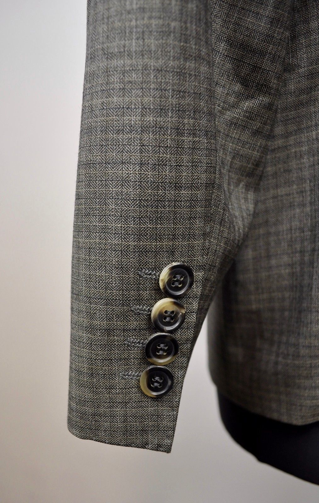 Hugo Boss HUGO BOSS Textured Check 100% Wool Blazer 40 UK Grey Jacket Size 40R - 5 Thumbnail