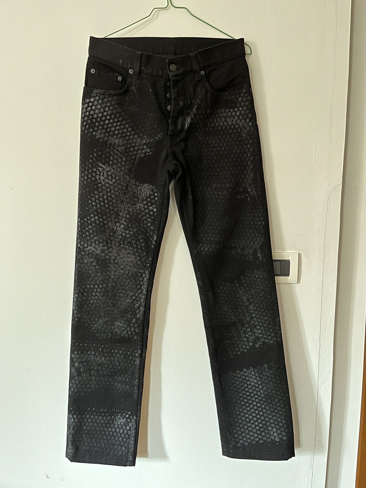 Helmut Lang Helmut Lang S/S 2003 Over Dyed Rubber Tyre print Helmut Lang Helmut Lang S/S 2003 Over Dyed Rubber Tyre print
