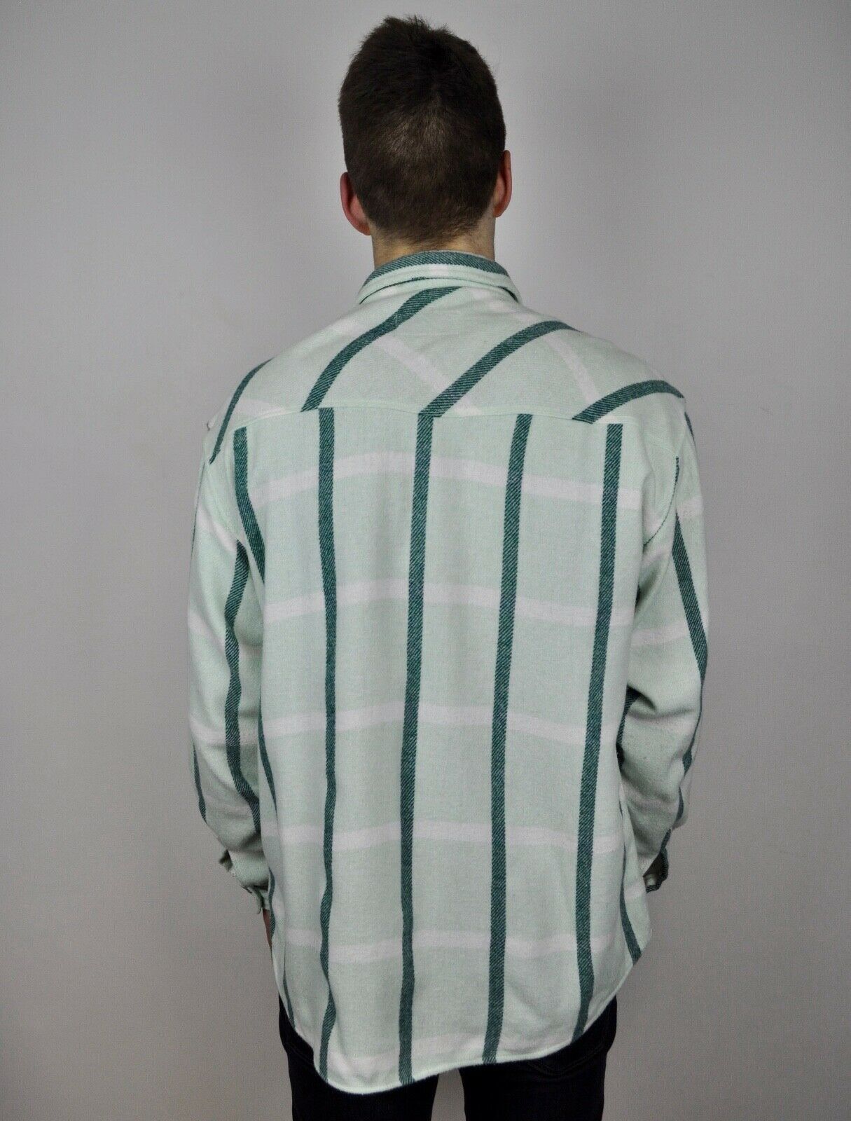 Flannel Flannel Vintage 90s Wool Casual Shirt Striped Long Sleeve Size US XL / EU 56 / 4 - 5 Thumbnail