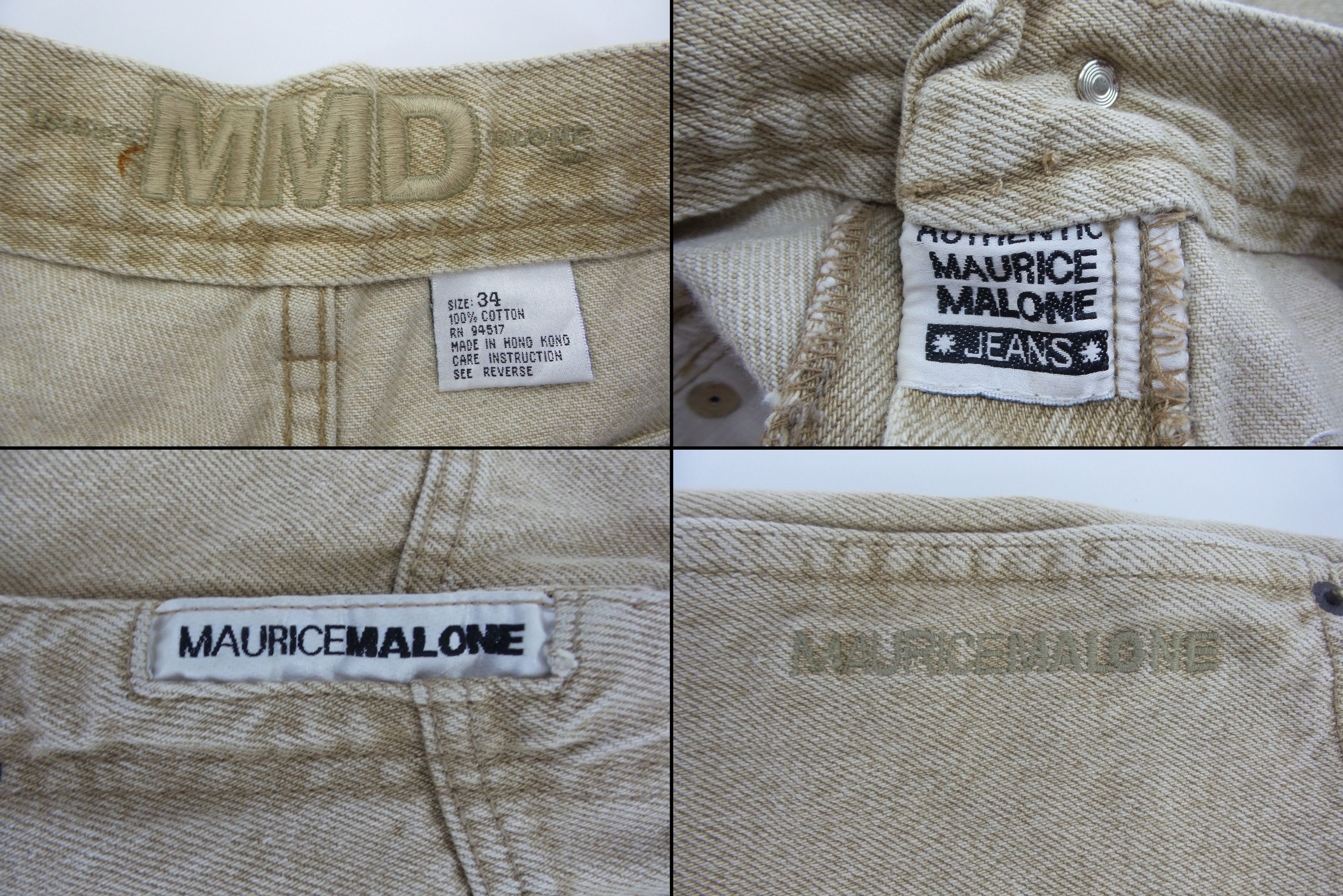 Designer Maurice Malone Baggy Jeans W34xL45 Size US 34 / EU 50 - 3 Thumbnail