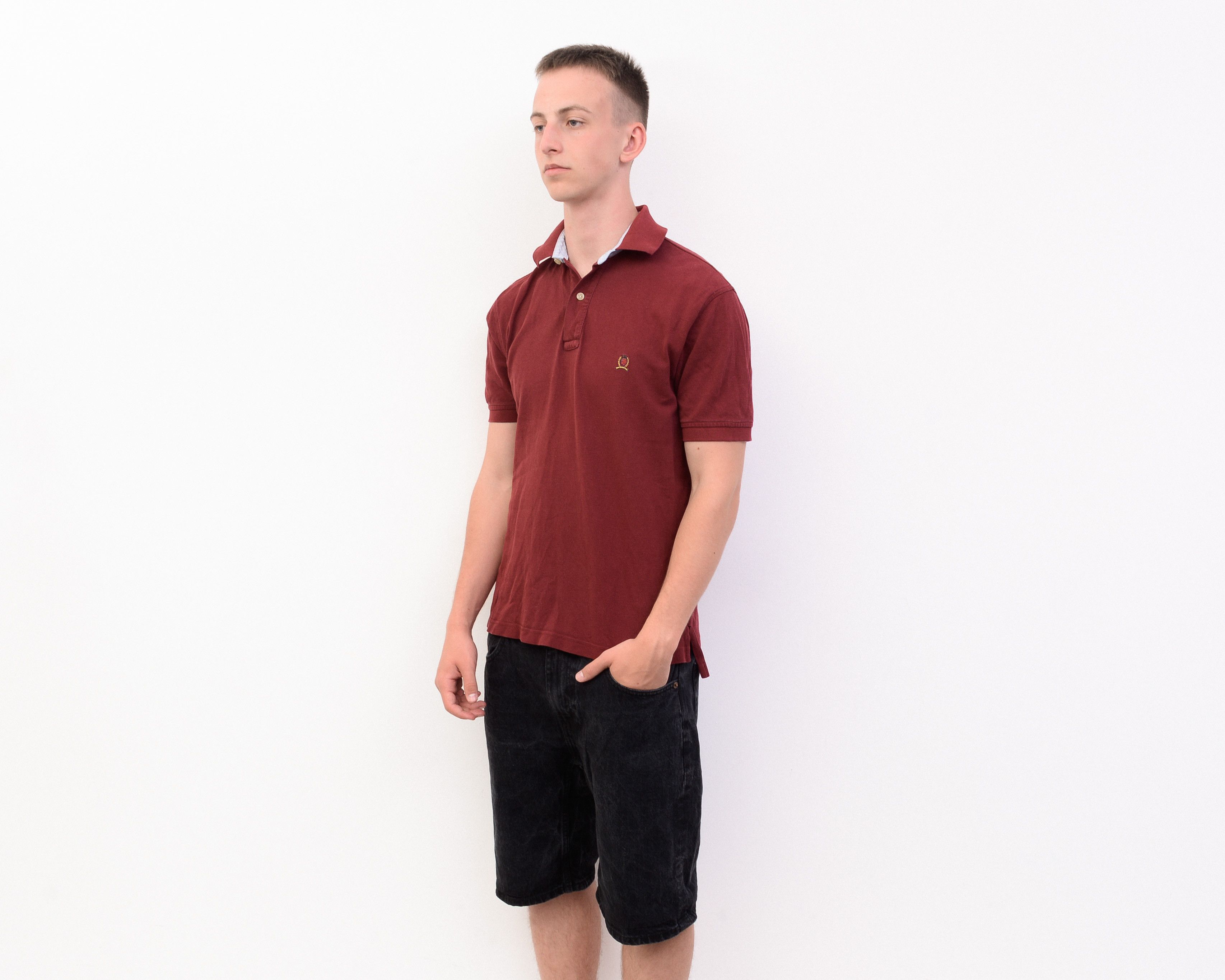 Tommy Hilfiger TOMMY HILFIGER Polo Shirt Short Sleeved Retro Cotton Top Size US S / EU 44-46 / 1 - 2 Thumbnail