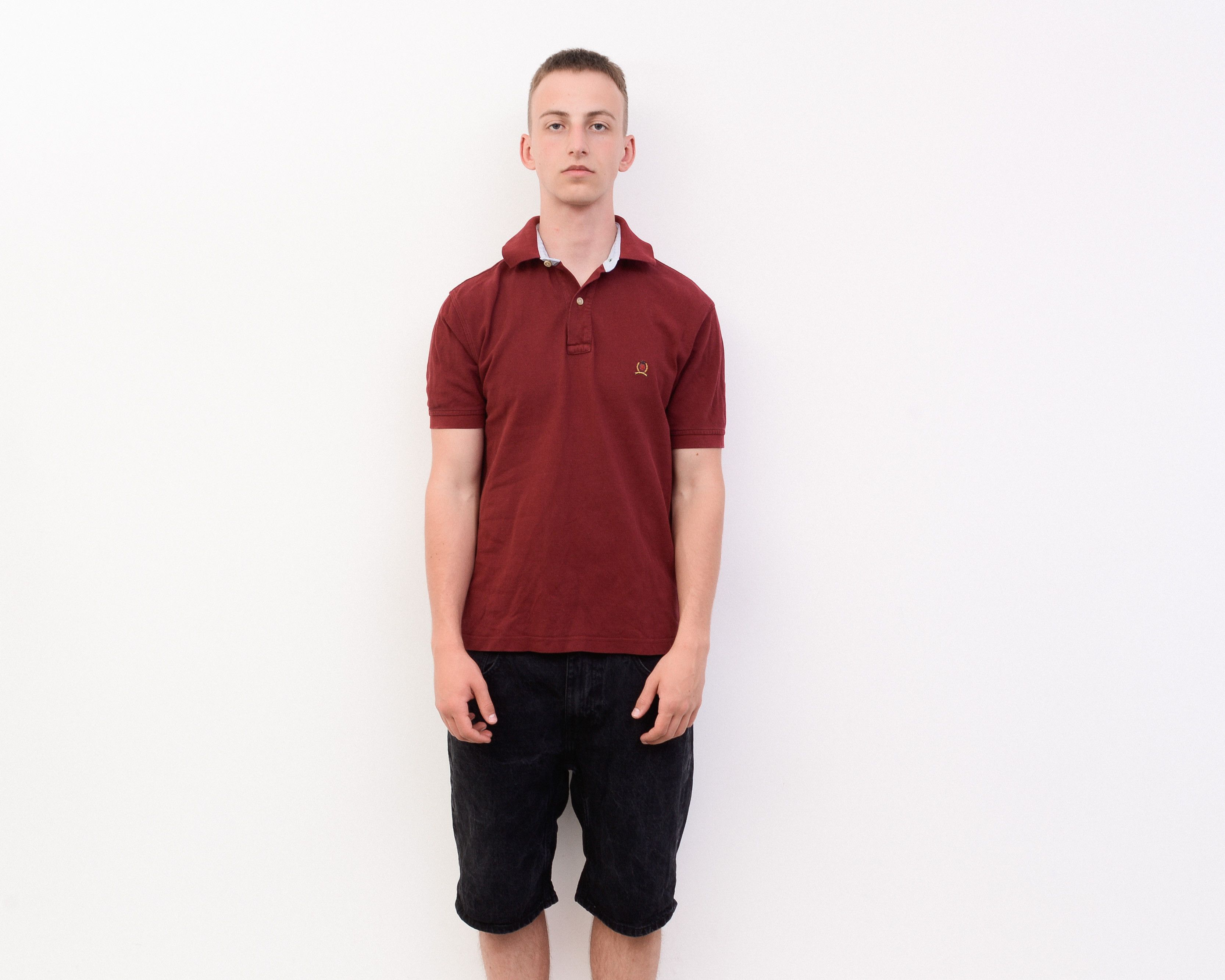 Tommy Hilfiger TOMMY HILFIGER Polo Shirt Short Sleeved Retro Cotton Top Size US S / EU 44-46 / 1 - 1 Thumbnail