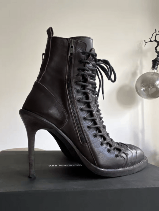 Ann demeulemeester triple lace cheap boots