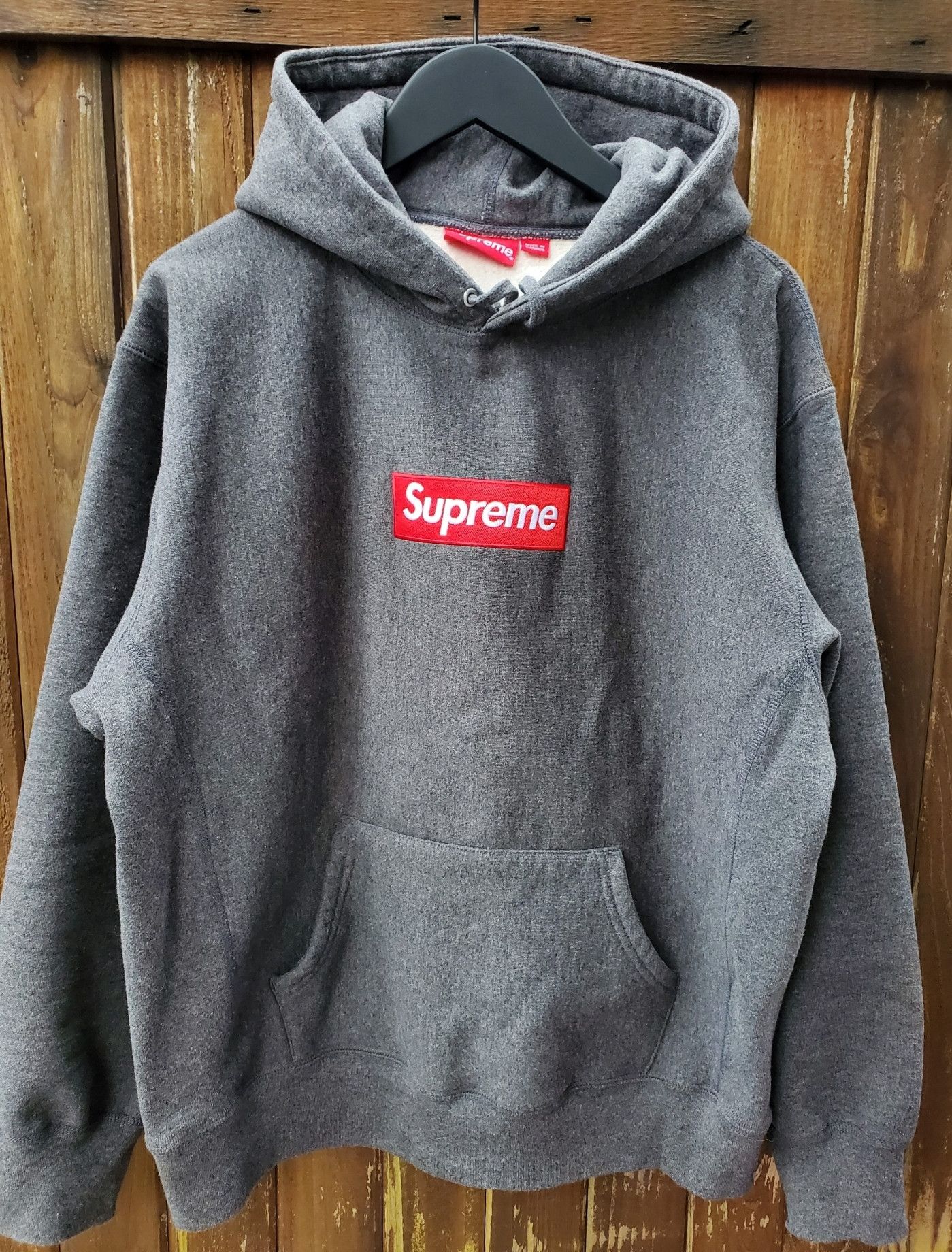 Supreme 🔥FINAL DROP🔥Supreme Box Logo charcoal grey hoodie | Grailed